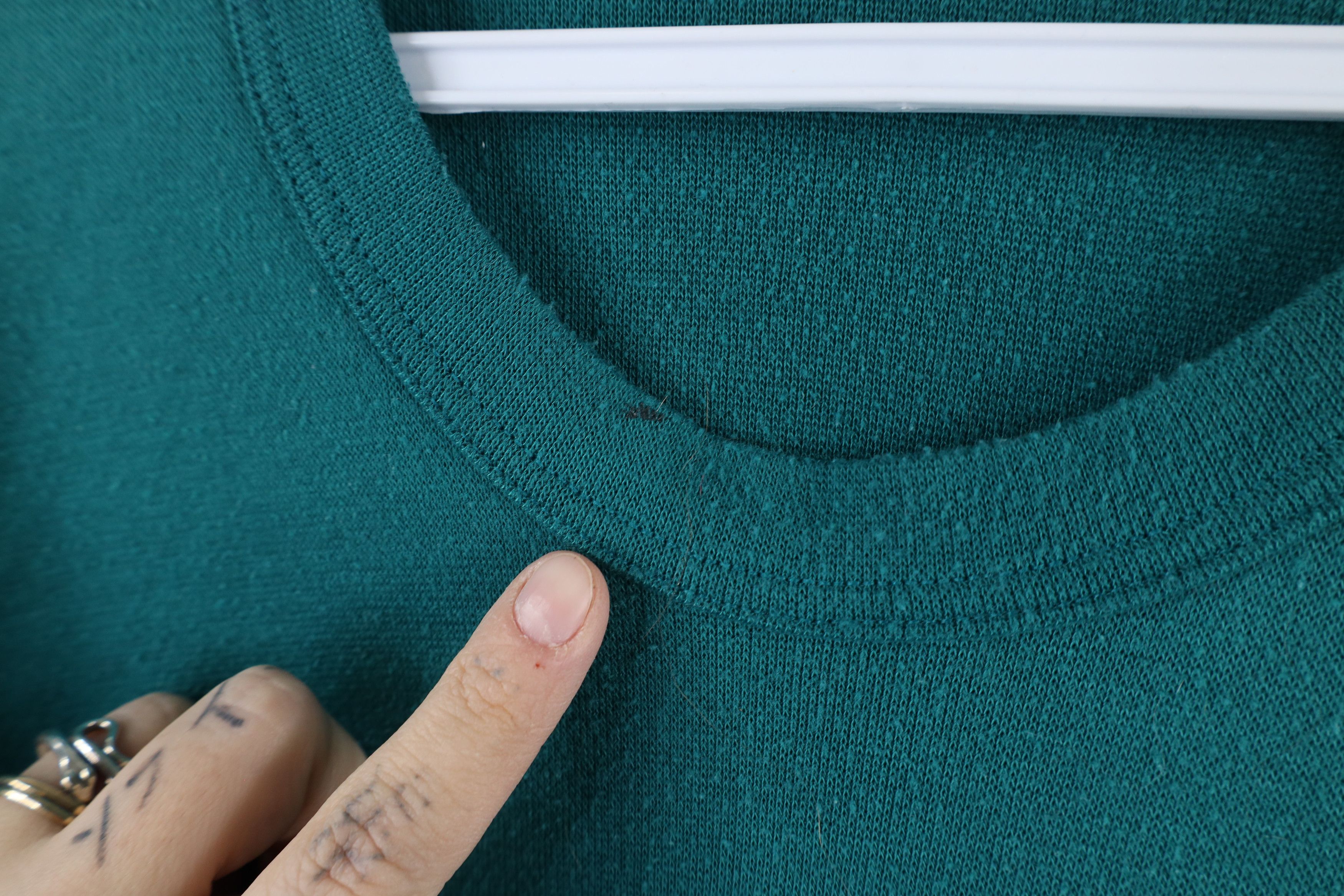 Lands' End × Vintage Vintage 90s Lands End Blank Thermal Knit T-Shirt Green USA Size US L / EU 52-54 / 3 - 7 Thumbnail