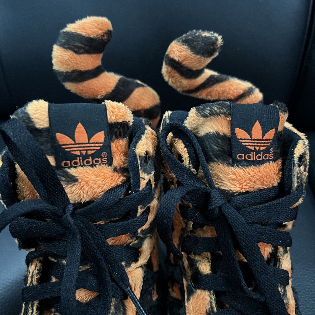 Jeremy Scott Adidas by Jeremy Scott FW14 Tiger Print Tail Sneakers Size US 6.5 / IT 36.5 - 8 Thumbnail