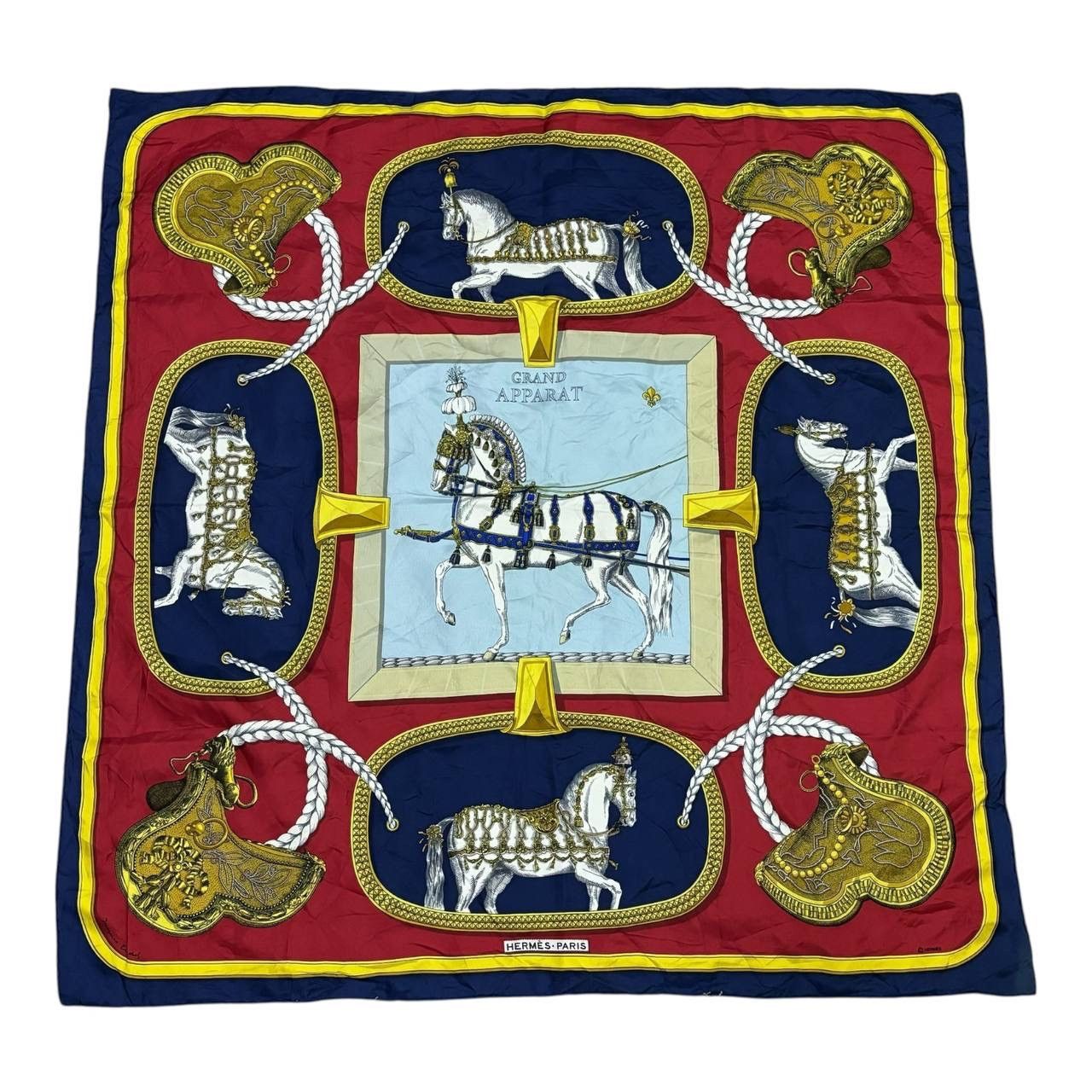 Hermes Hermes Grand Apparat Silk Scarf 90 Jacques Eudel Vintage Size ONE SIZE - 2 Thumbnail