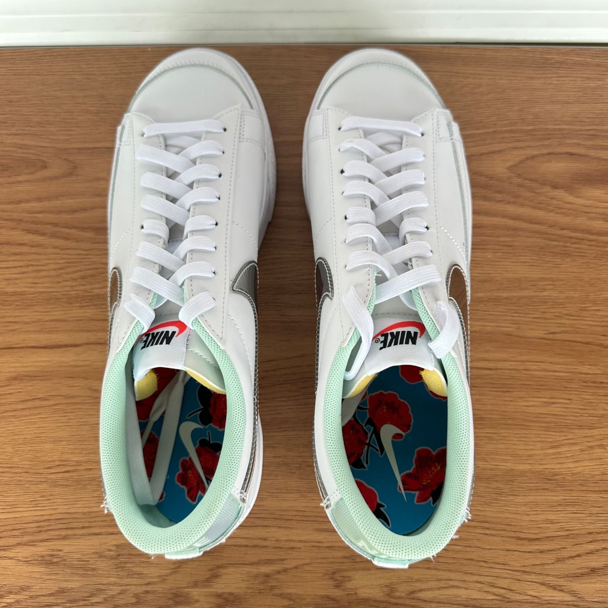 Nike ⭐Nike Blazer Low Platform Sz 10 Men's Shoes White Silver Sne Size US 10 / EU 43 - 12 Thumbnail