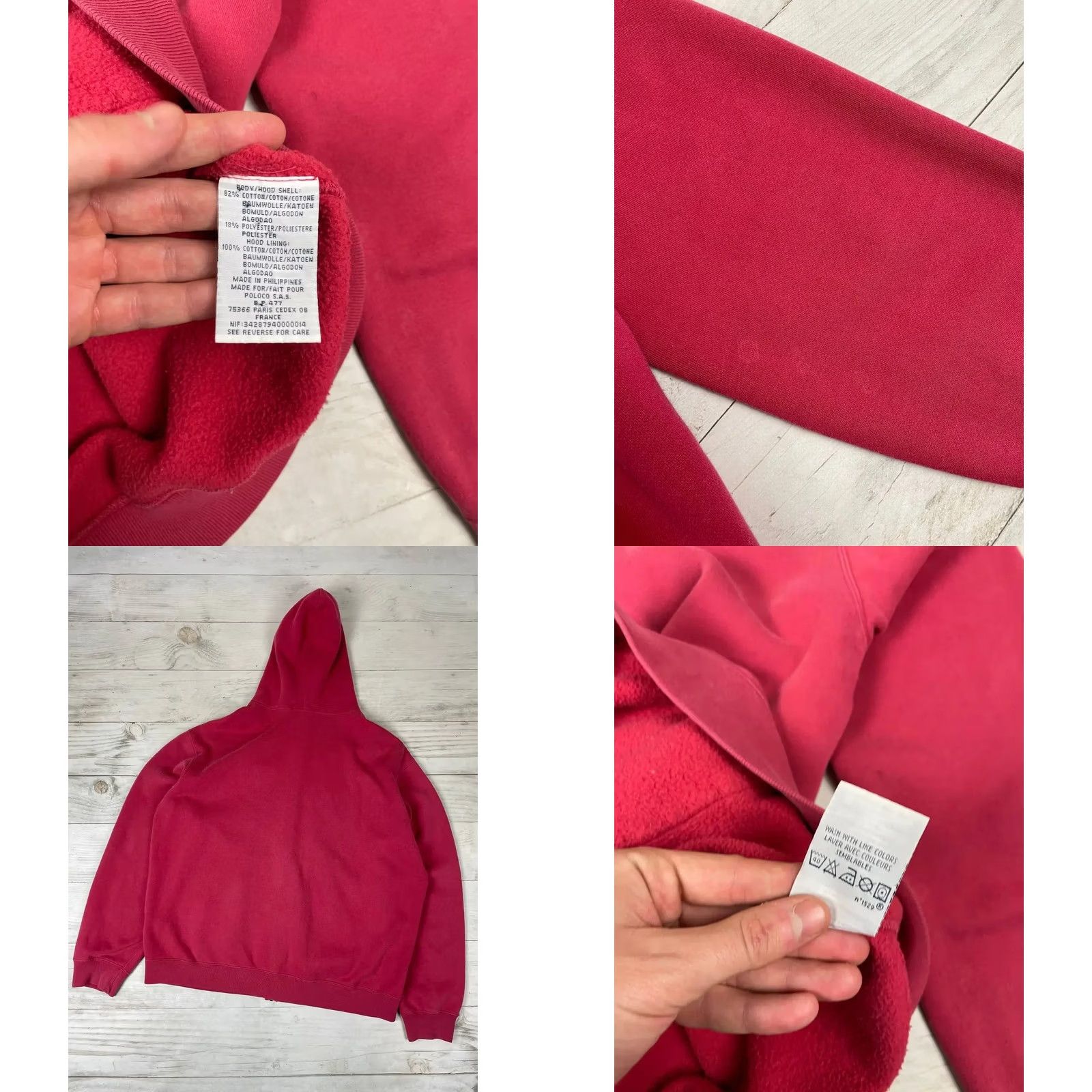 Polo Ralph Lauren VINTAGE Polo Ralph Lauren Hoodie Zip Up 90s Men XL Red Size US XL / EU 56 / 4 - 8 Thumbnail