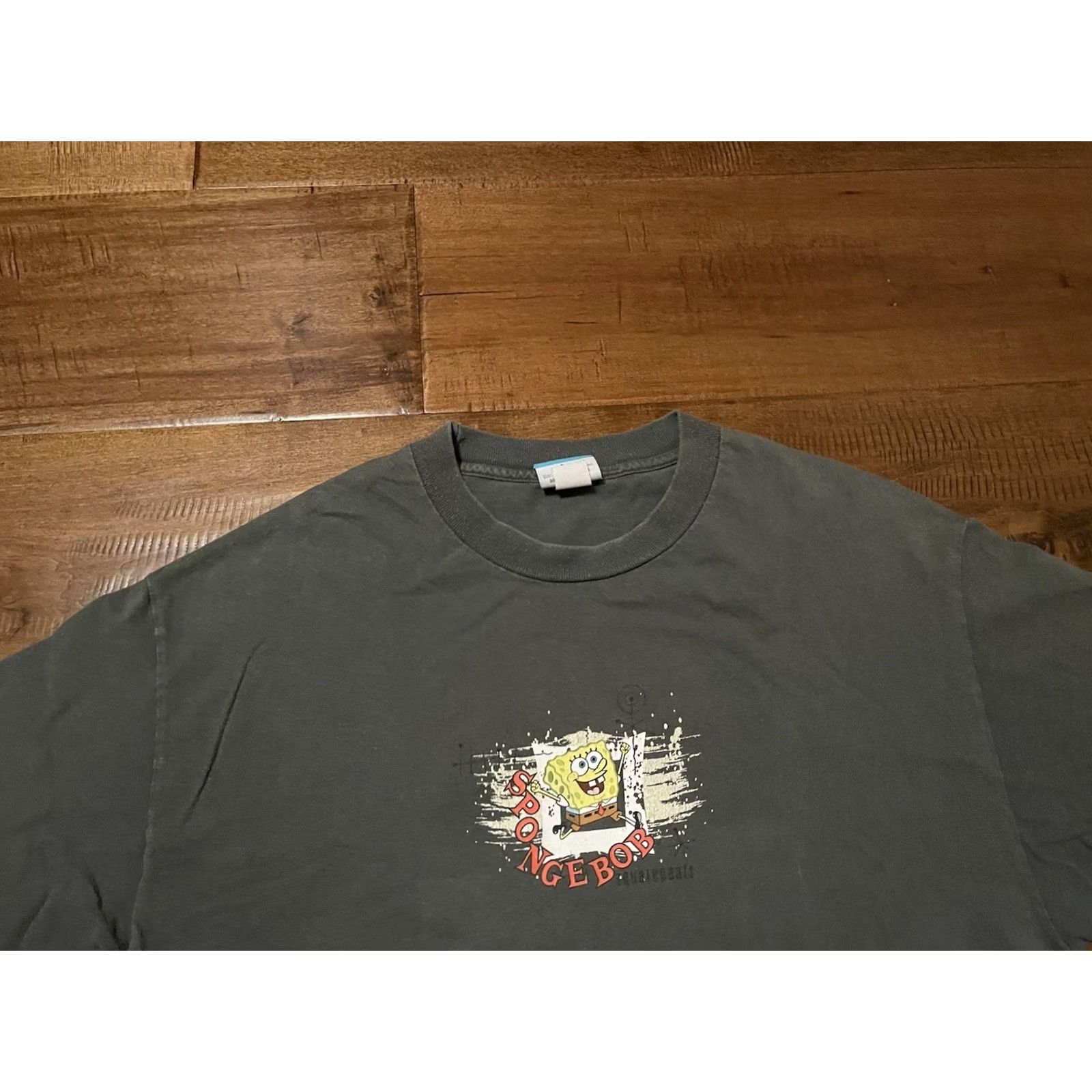 Logo 7 VINTAGE SpongeBob SquarePants Mr Krabs Smelly Box Logo T-Shirt Adult L Green Cotton Crew Neck Short Sleeve 2000s Shirt Mens Size US L / EU 52-54 / 3 - 4 Thumbnail