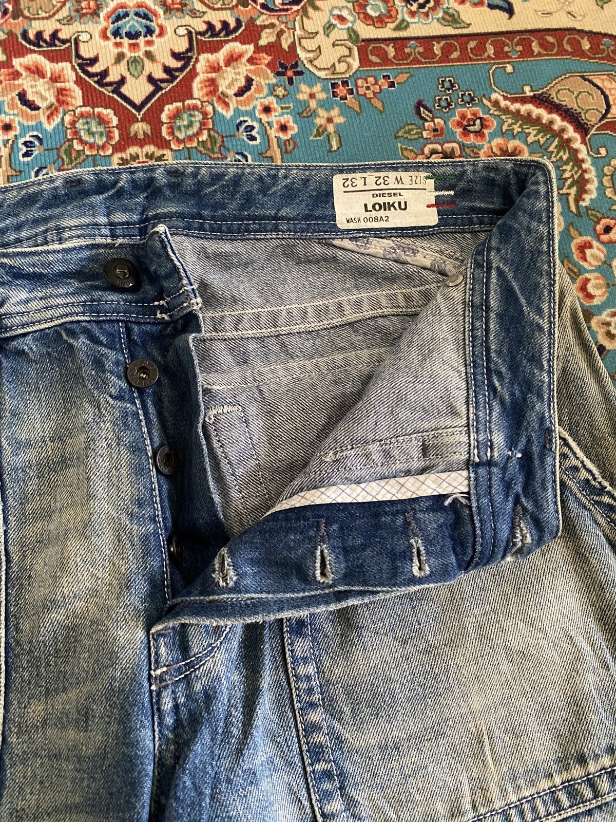 Diesel × Japanese Brand Diesel Loiku Fatigue Distressed Denim Size US 33 - 14 Thumbnail