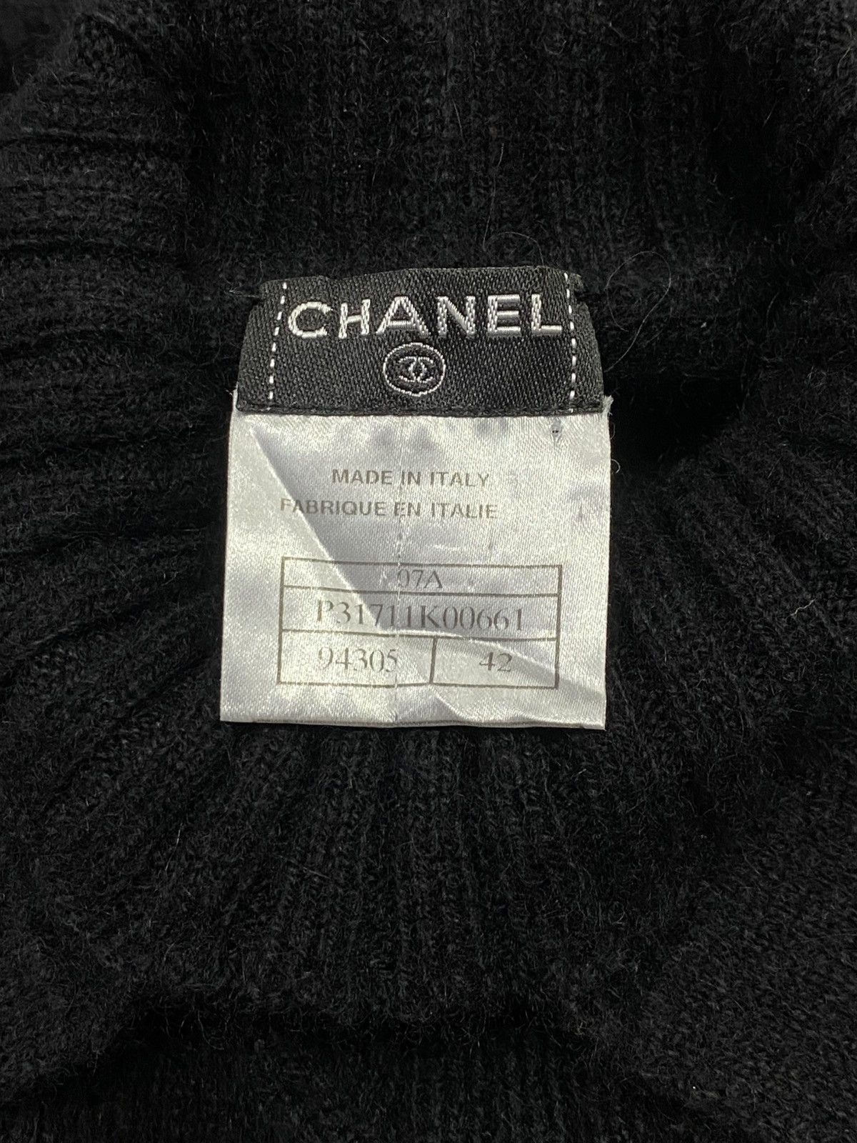 Chanel Chanel Black Cashmere High Neck Peak Sweater Size M / US 6-8 / IT 42-44 - 9 Thumbnail