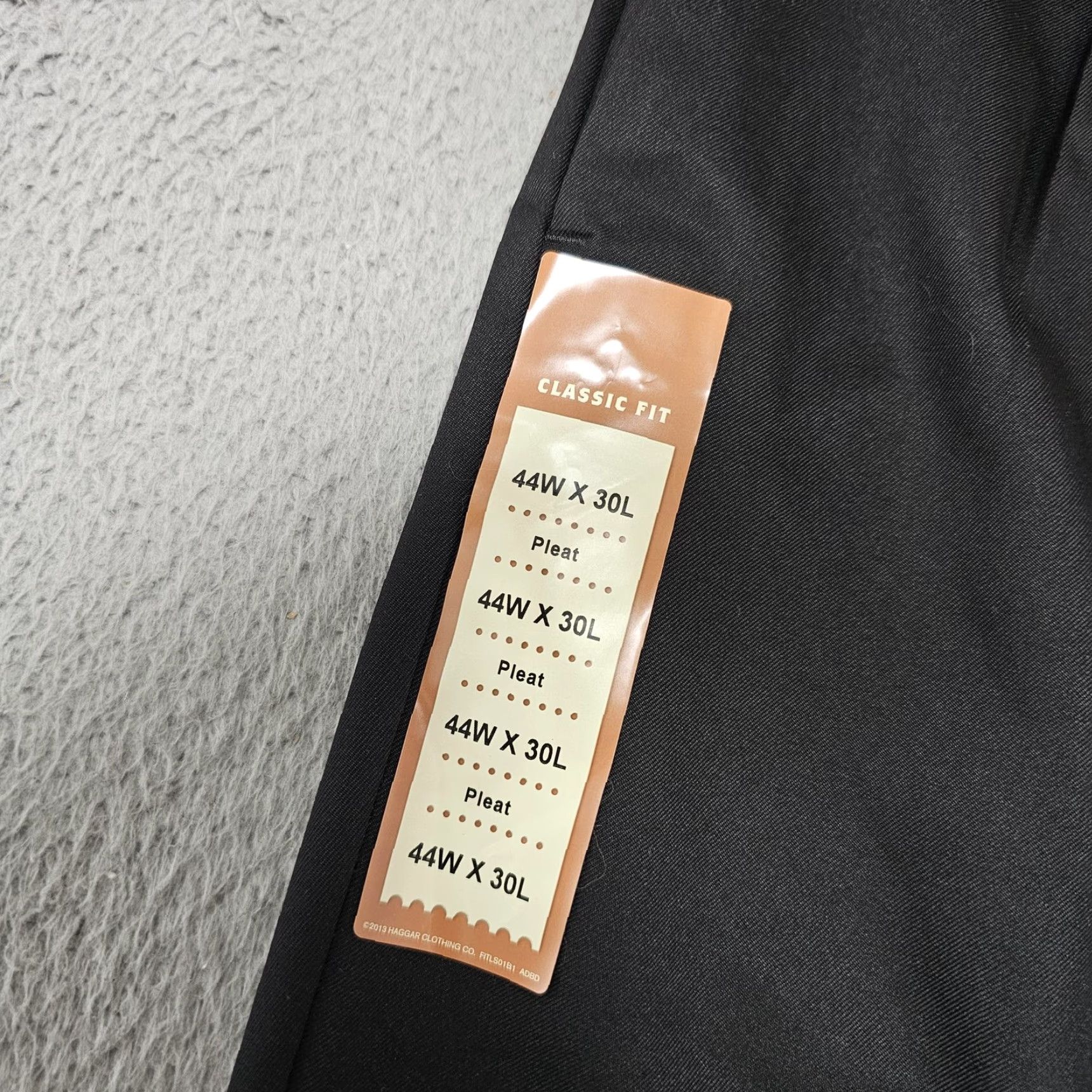 Haggar Haggar Cool 18 Pro Dress Pants Mens 44x30 Black Classic Fit Pleated No Iron Pants Formal Business Size US 44 / EU 60 - 3 Thumbnail