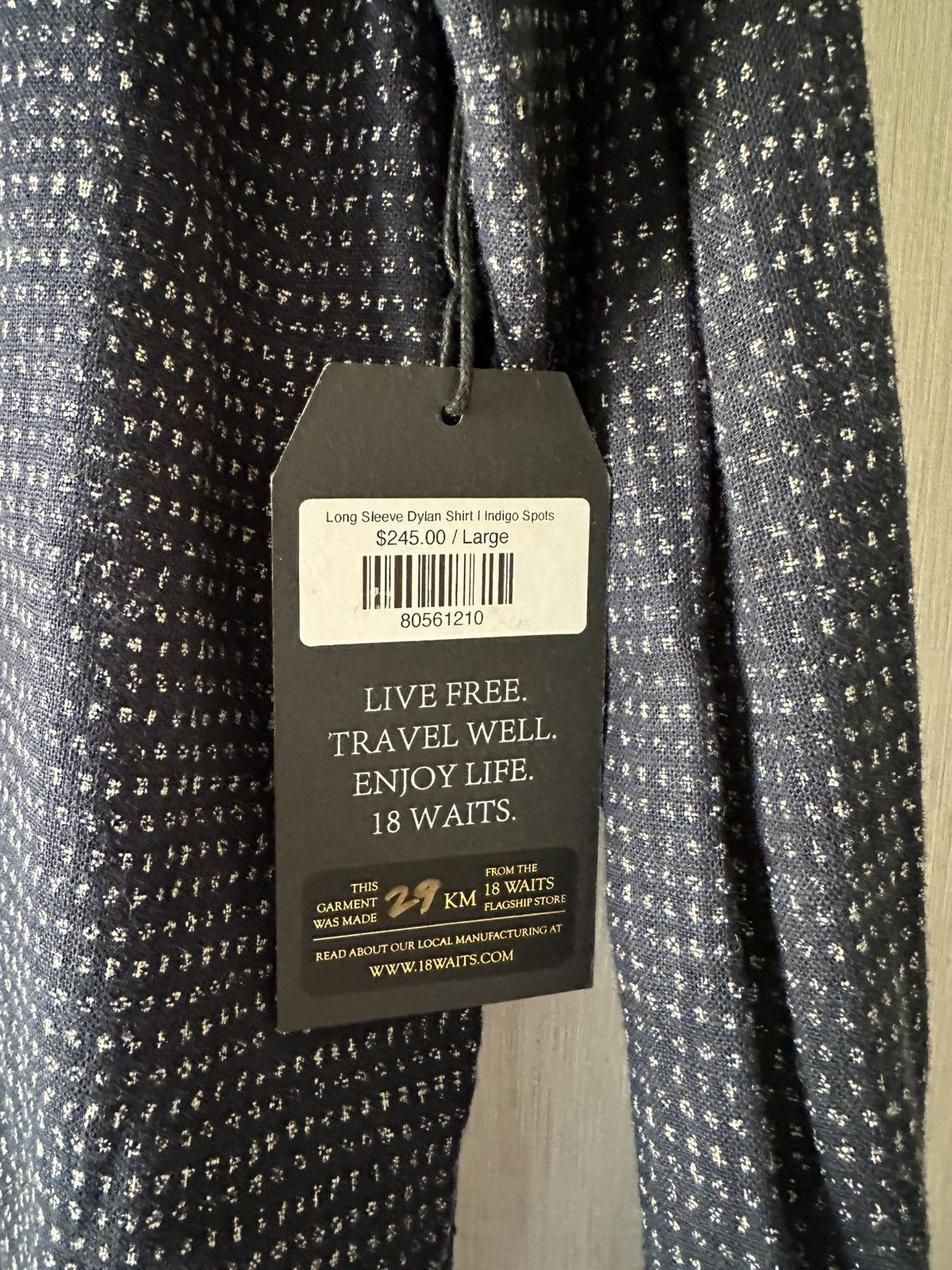 18 Waits Dylan shirt Indigo spots Size US L / EU 52-54 / 3 - 2 Thumbnail