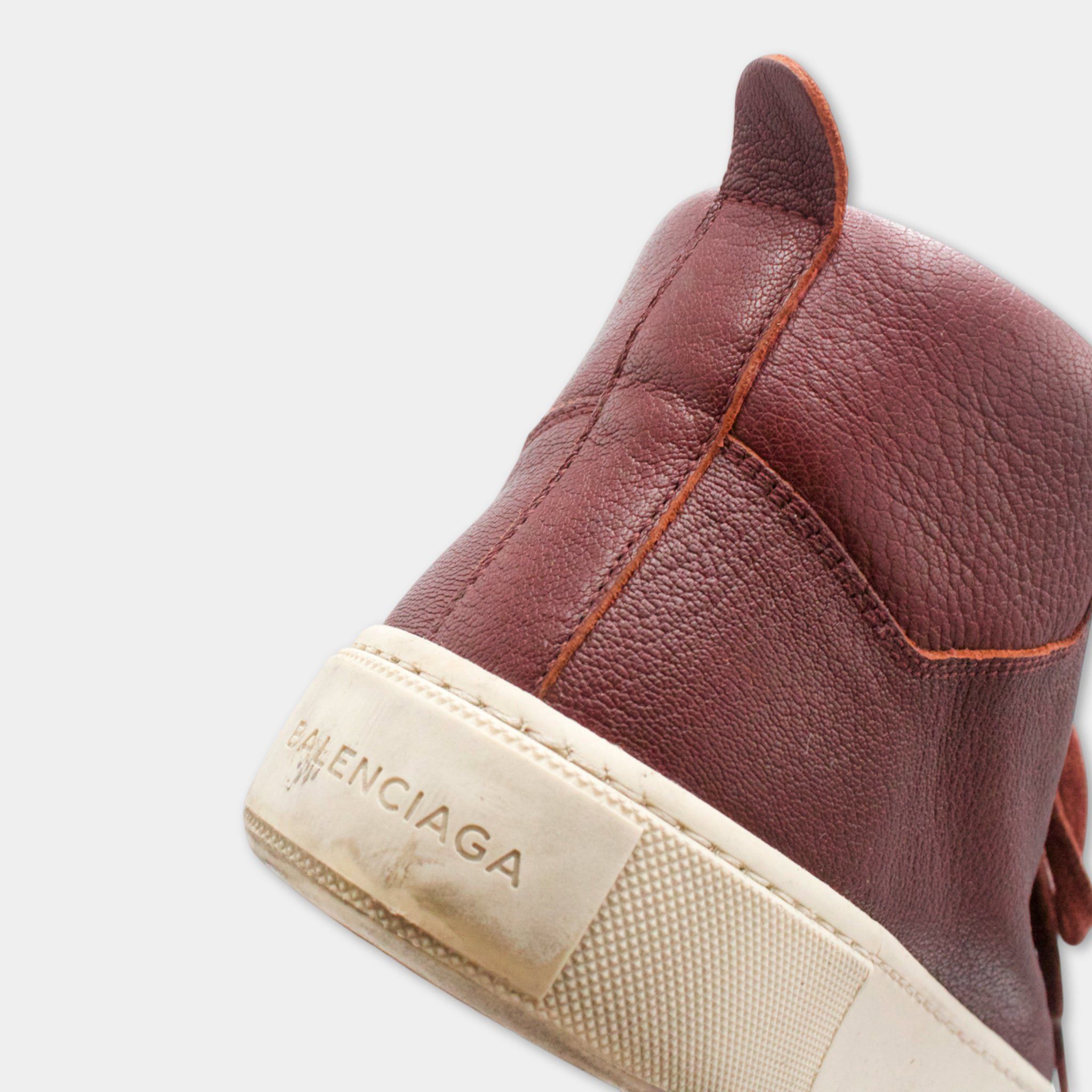Balenciaga Balenciaga Arena High Burgundy Top Sneakers Size US 8 / EU 41 - 4 Thumbnail