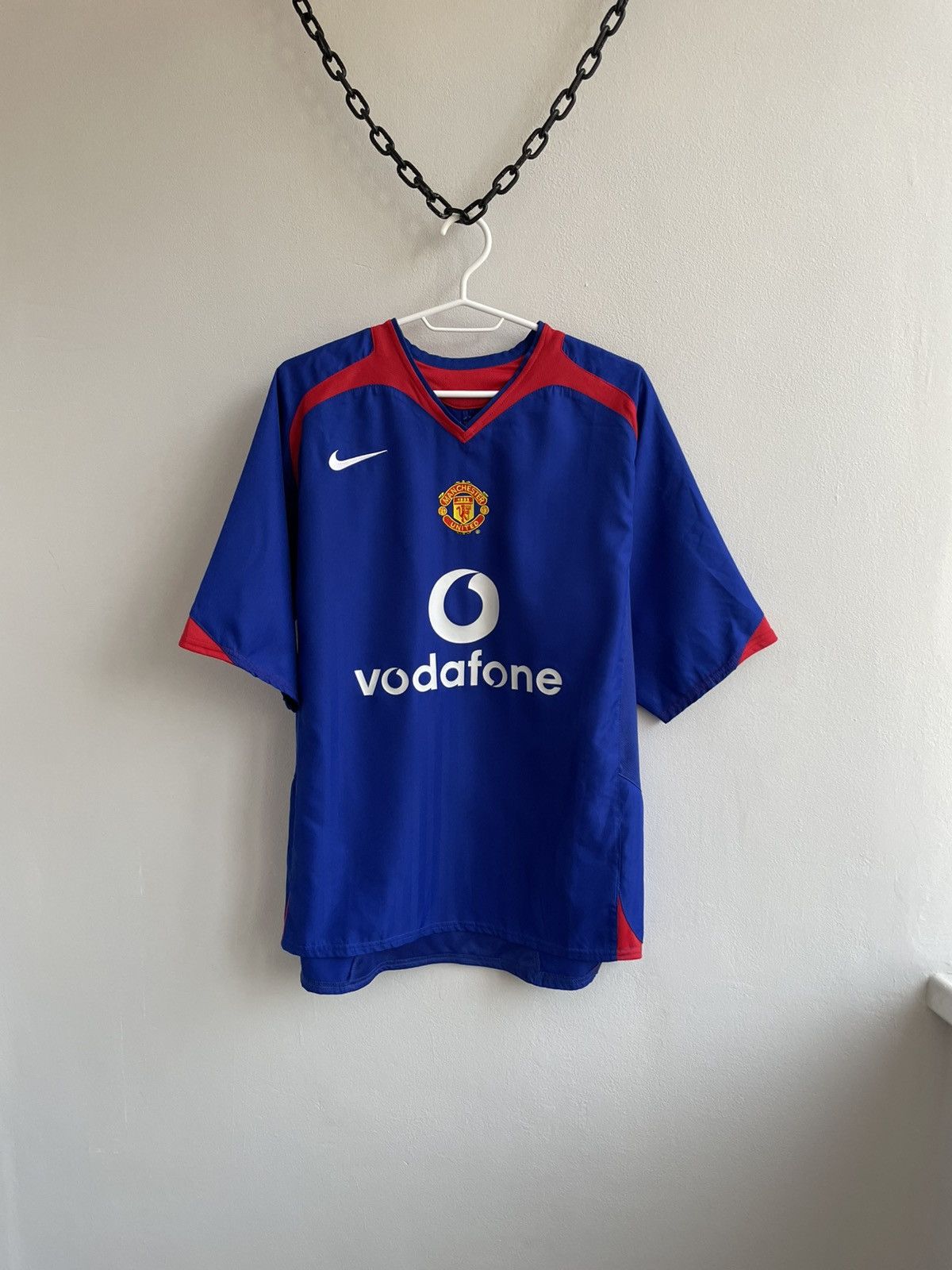 Nike MANCHESTER UNITED 2005 2006 AWAY FOOTBAL SHIRT SOCCER JERSEY Size US M / EU 48-50 / 2 - 1 Thumbnail