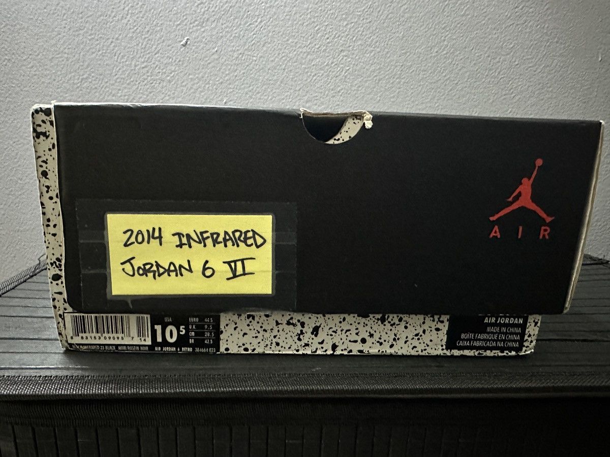 Jordan Brand × Nike 2008 Nike Air Jordan VI 6 Carmine CDP Size US 10.5 / EU 43-44 - 8 Thumbnail