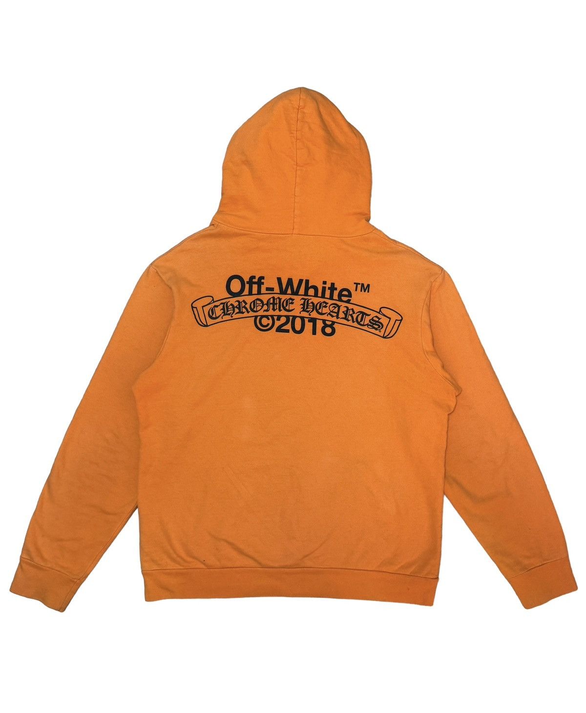 Off white chrome hearts orange hoodie sale