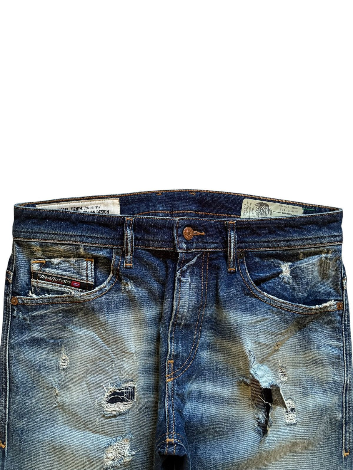 Diesel × Diesel Black Gold Vintage Italy Diesel Thommer Faded Rusty Wash Distress Jeans Size US 32 / EU 48 - 4 Thumbnail