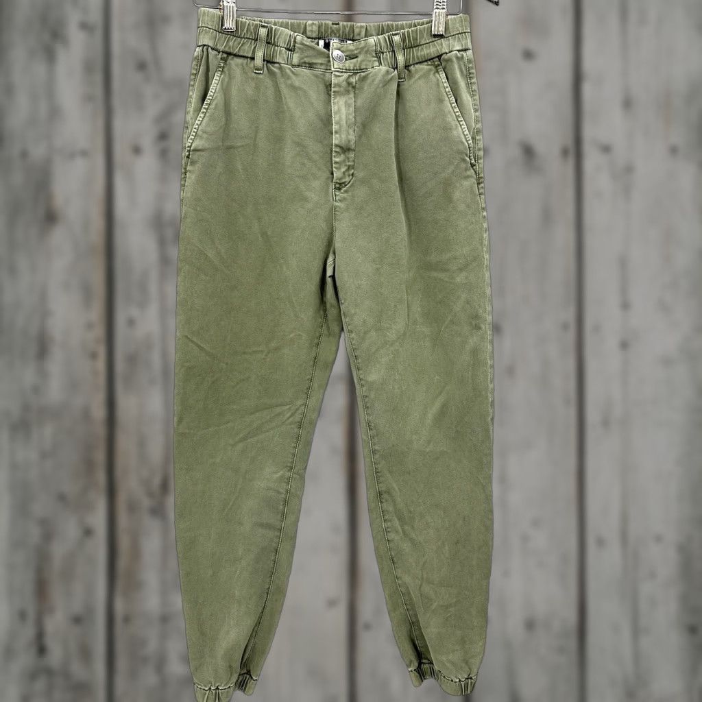 Vintage AG Adriano Goldschmied Pants Mens 26R Twill Jogger Trouser Green Army Casual Shirt? Size US 26 / EU 42 - 1 Thumbnail