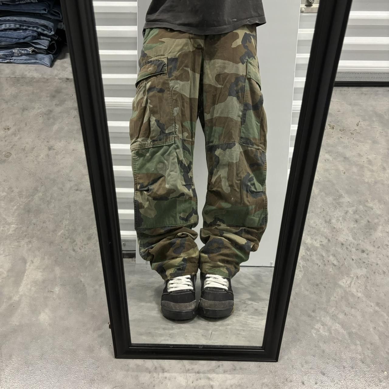 Japanese Brand × Vintage Crazy Vintage Y2K/2000s Military Camo Skater Cargo Pants! Size US 28 / EU 44 - 1 Thumbnail