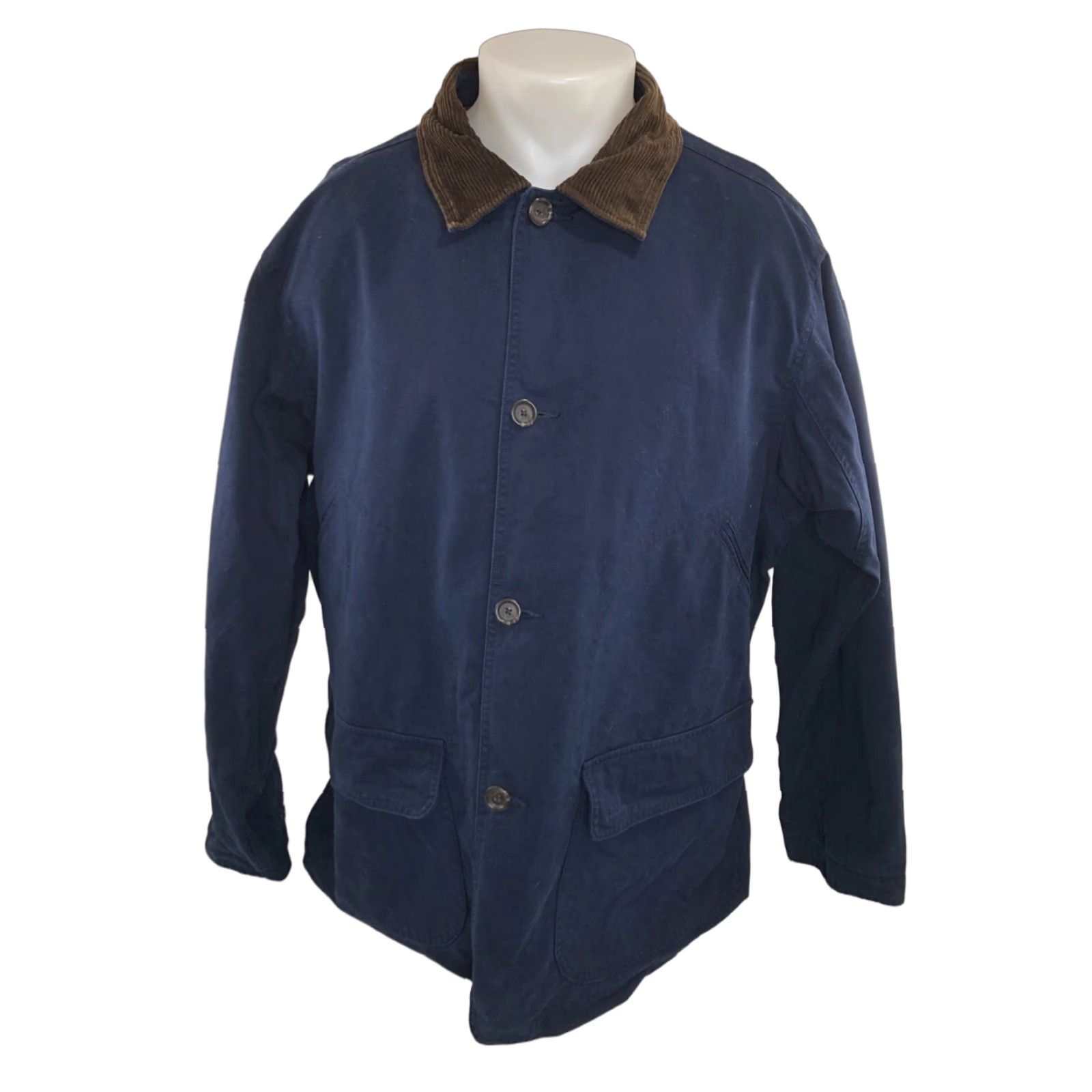 Polo Ralph Lauren VINTAGE Polo / Ralph Lauren Jacket Ranch Field Barn Chore Mens XL Blue Canvas Cotton Size US XL / EU 56 / 4 - 1 Thumbnail