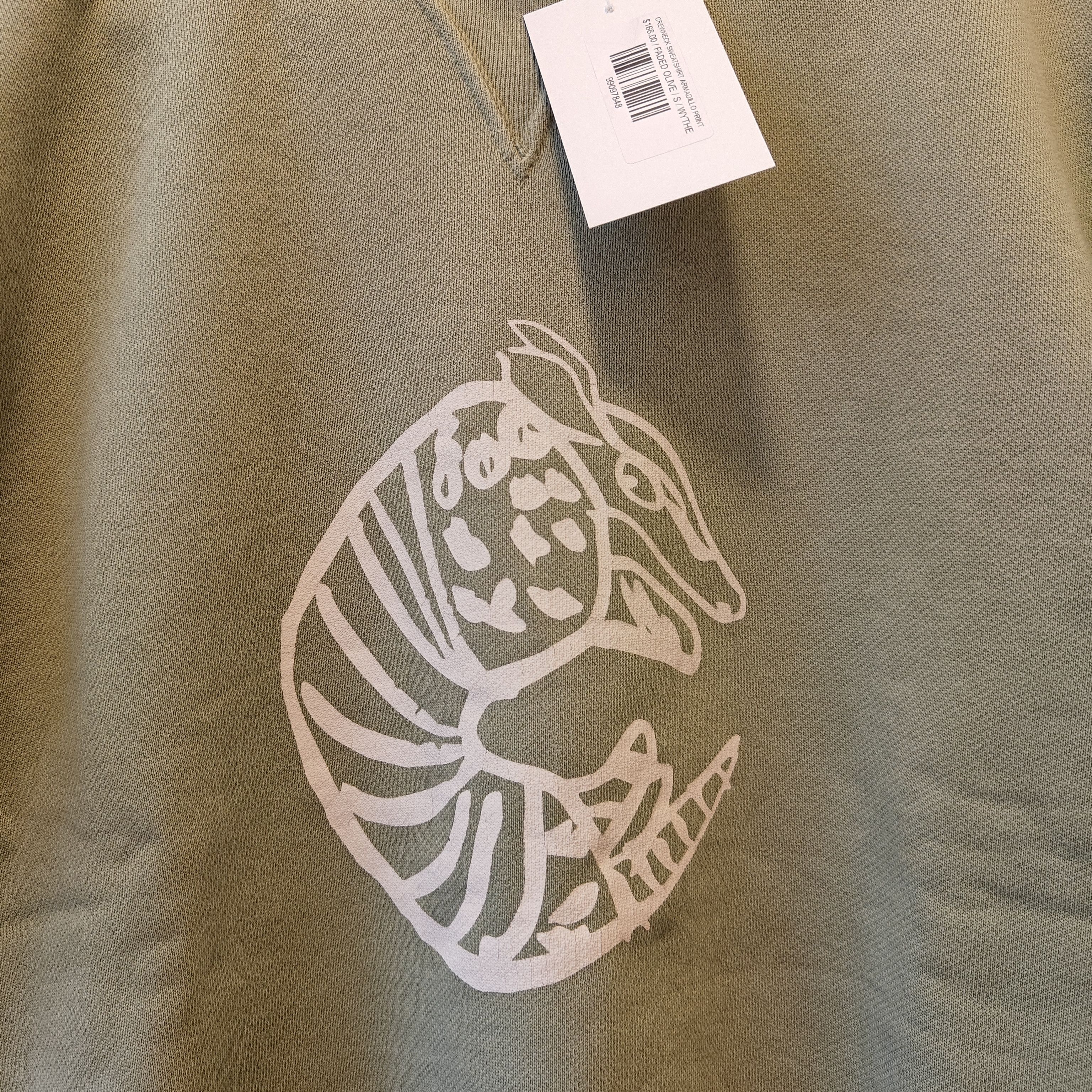 WYTHE NWT Armadillo print crewneck sweater $168 faded olive Size US S / EU 44-46 / 1 - 4 Thumbnail