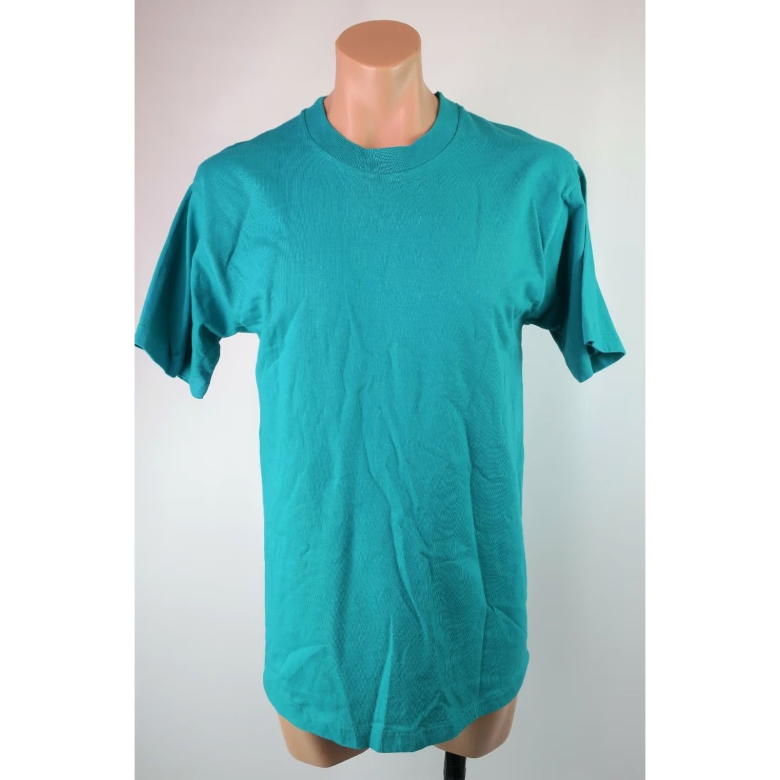 Fruit Of The Loom VINTAGE Fruit of the Loom T-shirt Adult L Teal 90s 80s USA Made Grunge Size US L / EU 52-54 / 3 - 3 Thumbnail