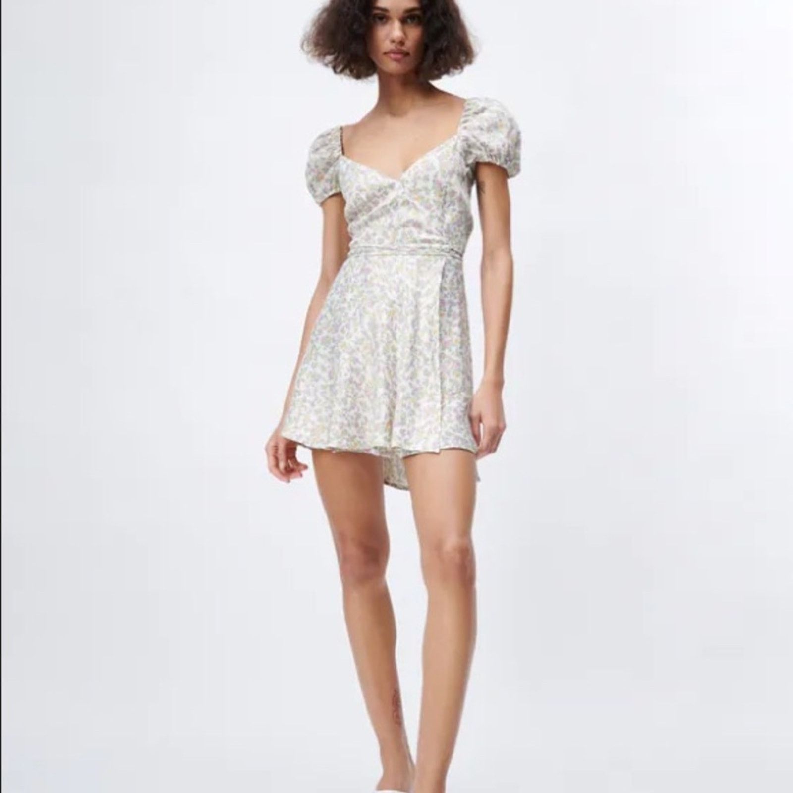 Zara ZARA BLOGGER FAVORITE SATIN EFFECT PRINT DRESS Size XS / US 0-2 / IT 36-38 - 6 Thumbnail
