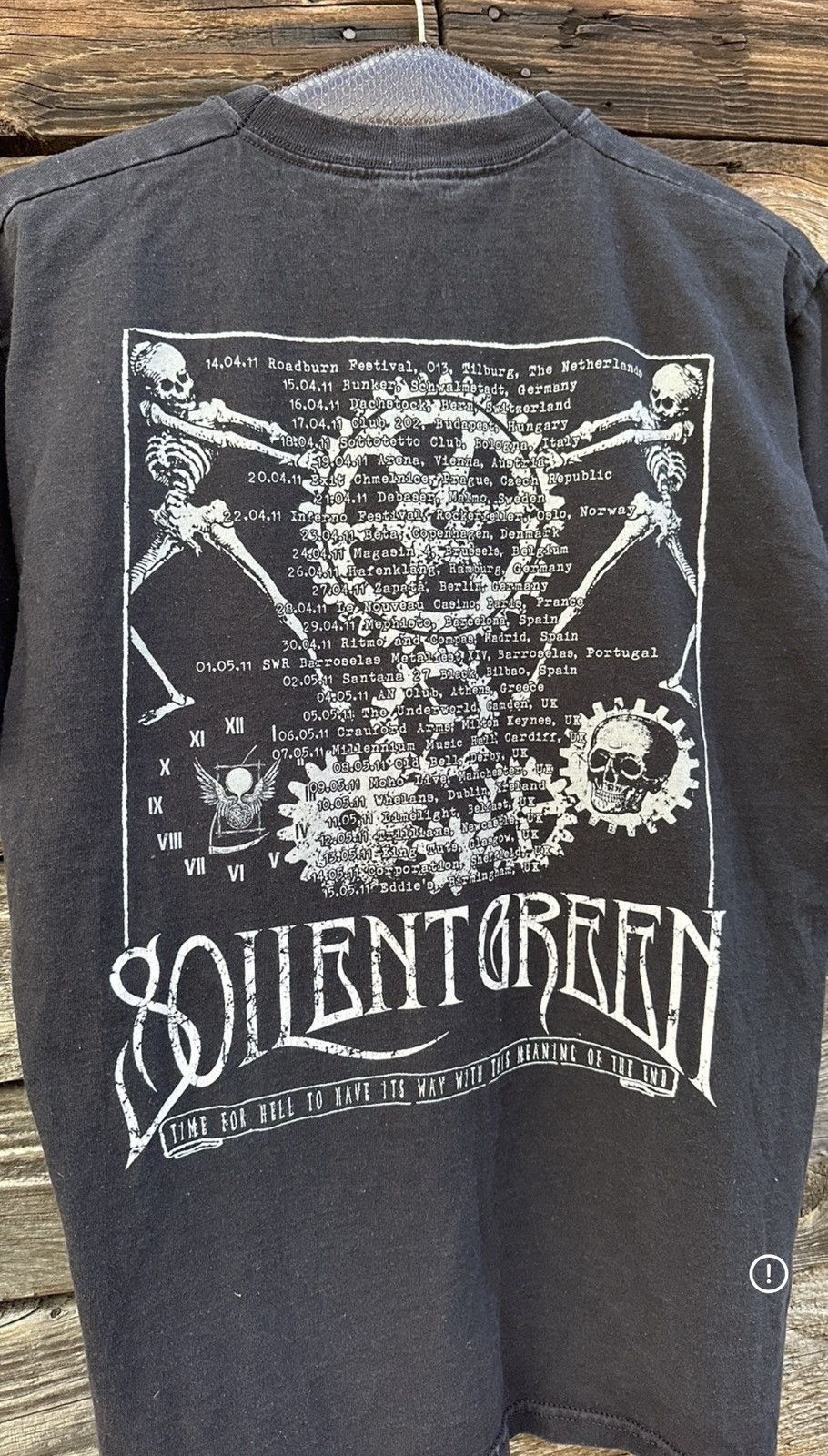 Band Tees Soilent Green 2011 European Tour Tee Skeletons Sludge Metal Size US L / EU 52-54 / 3 - 4 Thumbnail