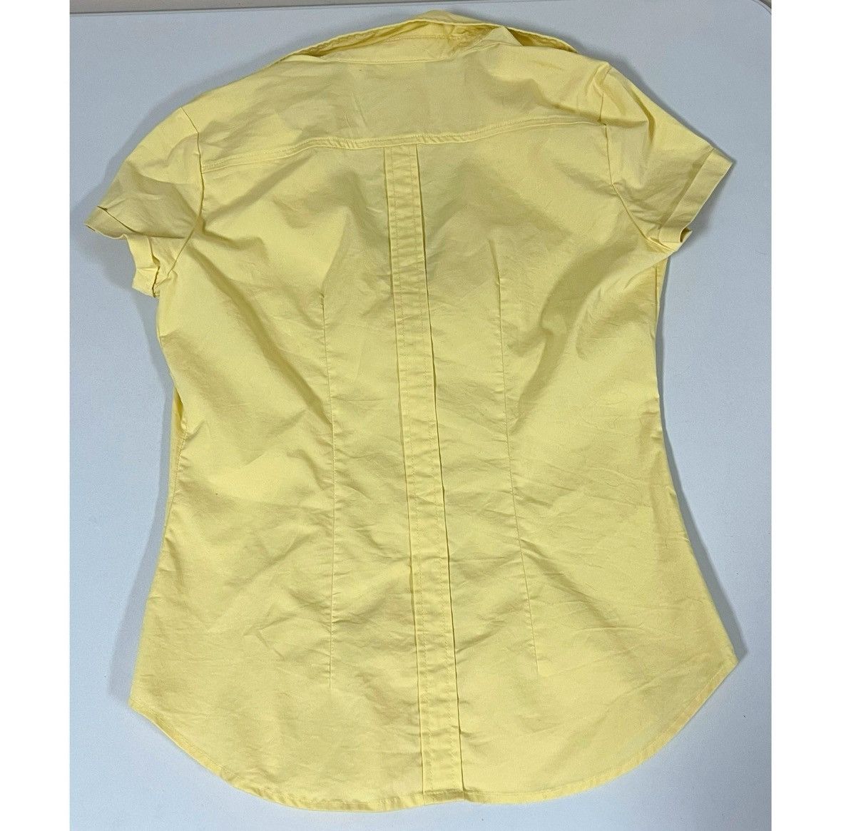 Jones New York Yellow Button-Down Collared Short Sleeve Top Blouse Size S 💛 Size S / US 4 / IT 40 - 4 Thumbnail