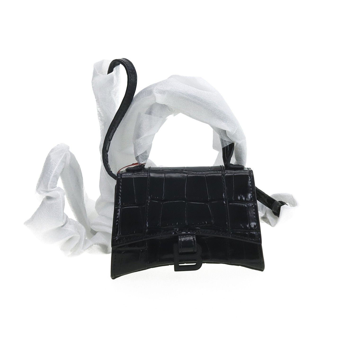 Balenciaga Balenciaga Croc Embossed Hourglass Mini Bag Size ONE SIZE - 1 Thumbnail