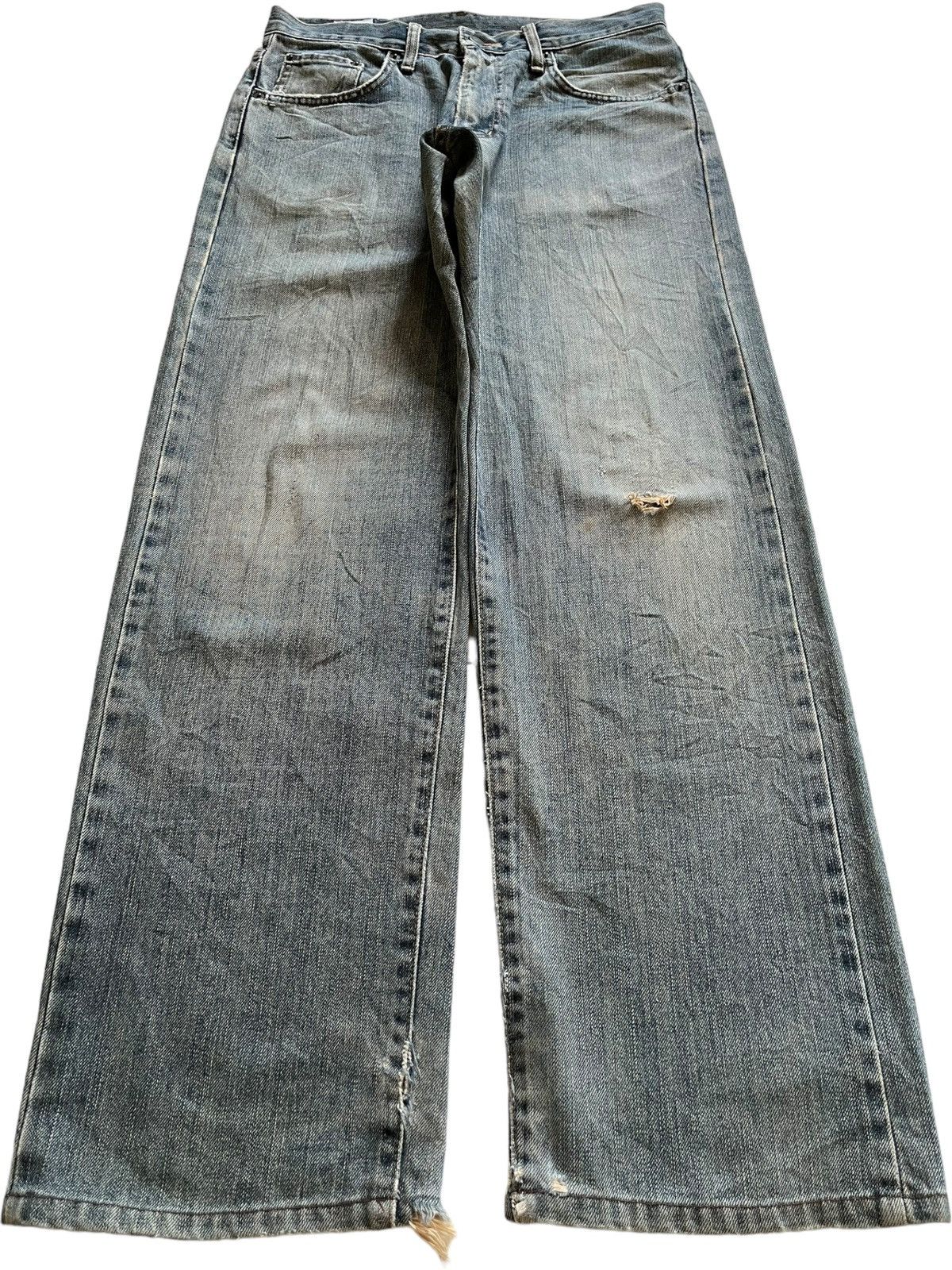 Edwin × Japanese Brand Vintage Japanese Edwin Mud Wash Distressed Baggy Jeans Size US 31 - 1 Thumbnail