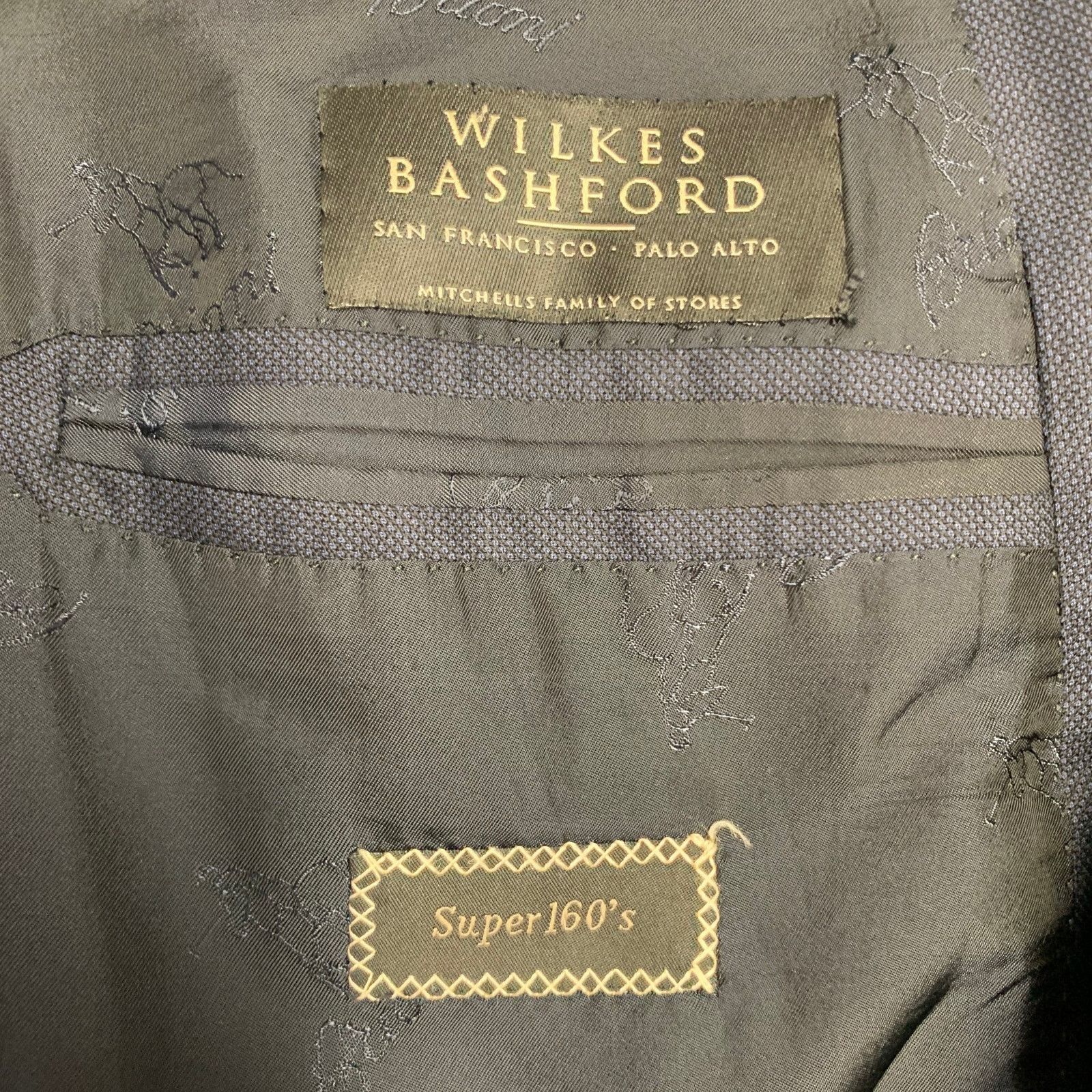 Brioni BRIONI for WILKES BASHFORD Navy Wool Twill Notch Lapel Coat Size 44R - 8 Thumbnail