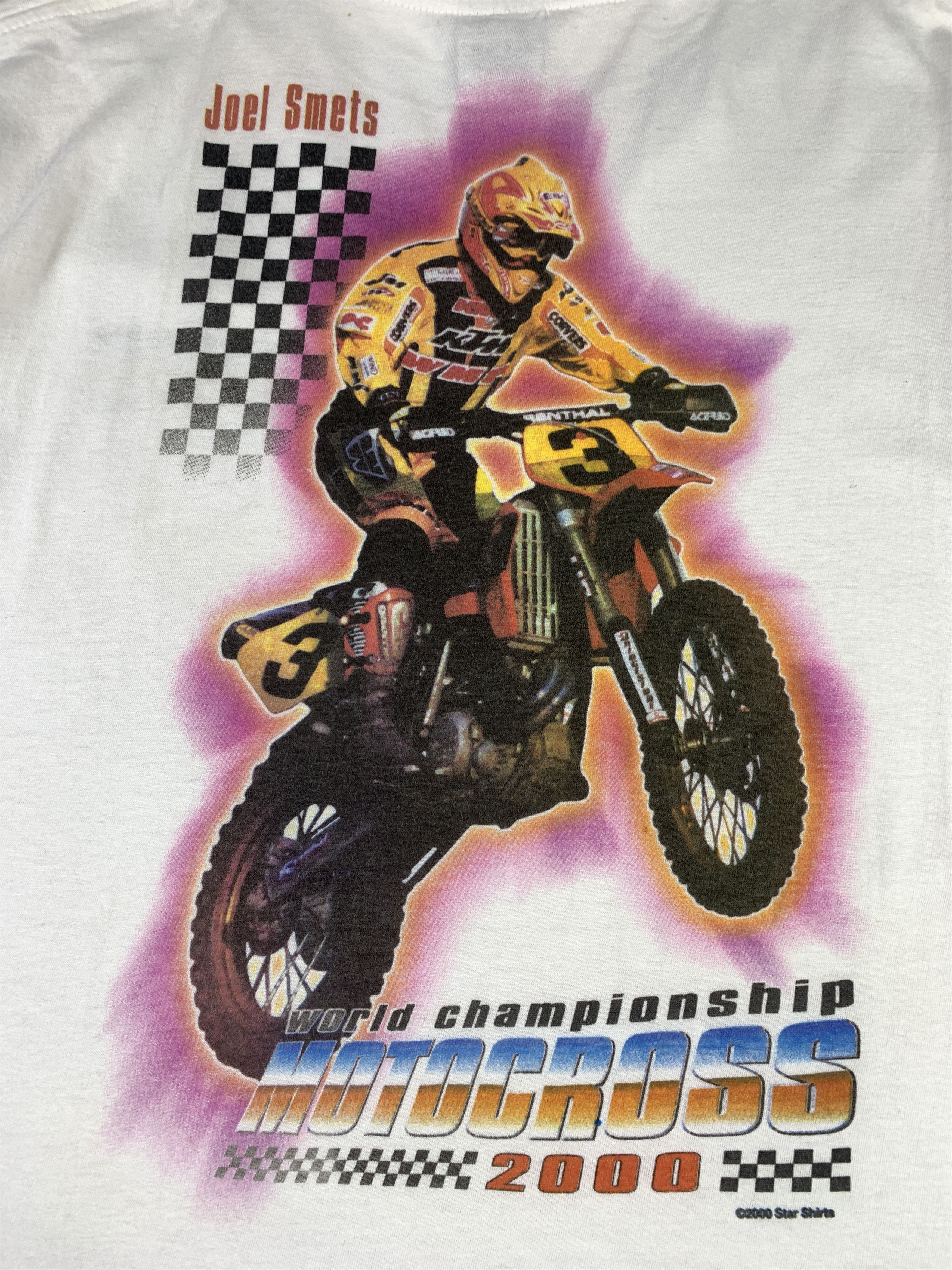 Vintage 2000 Motocross WC White #4 Tee (M) Size M / US 6-8 / IT 42-44 - 3 Thumbnail