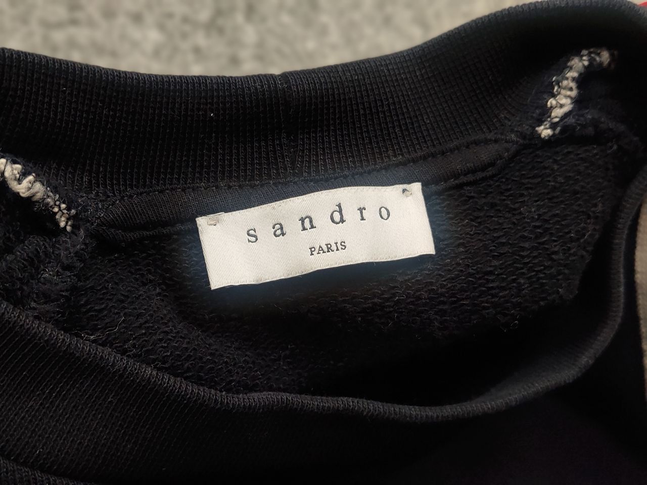 Sandro Sandro Paris Design Navy blue Logo Crew chek Sweatshirt Size US S / EU 44-46 / 1 - 10 Thumbnail