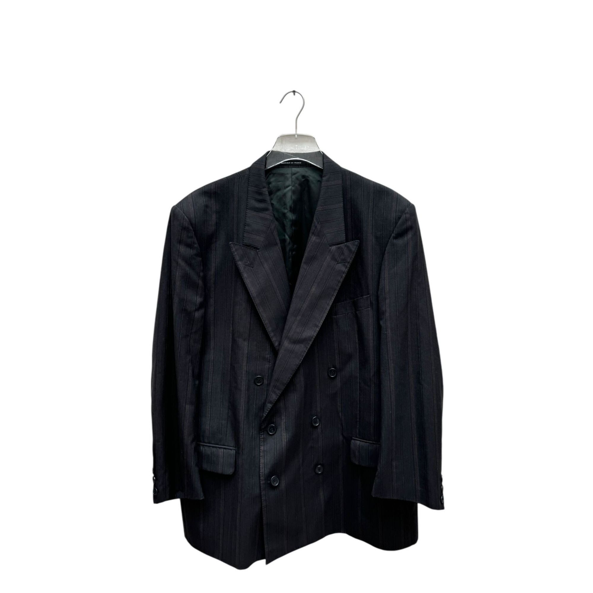 Yves Saint Laurent Grey Wool Striped Blazer Jacket Size 42R - 1 Thumbnail