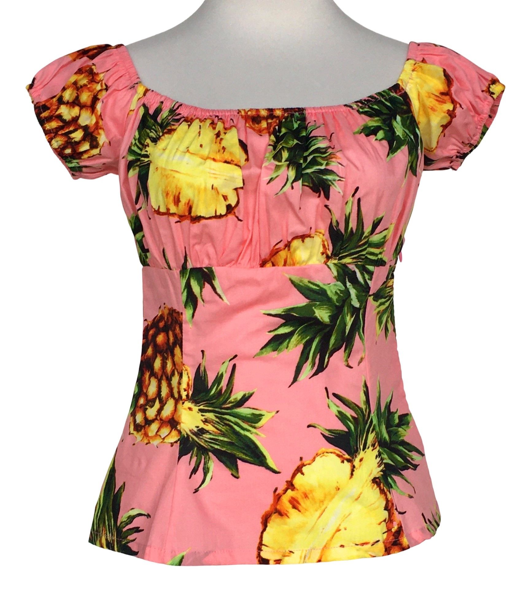Other Women tops pineapple print off shoulder slim fit Size XL / US 12-14 / IT 48-50 - 1 Thumbnail