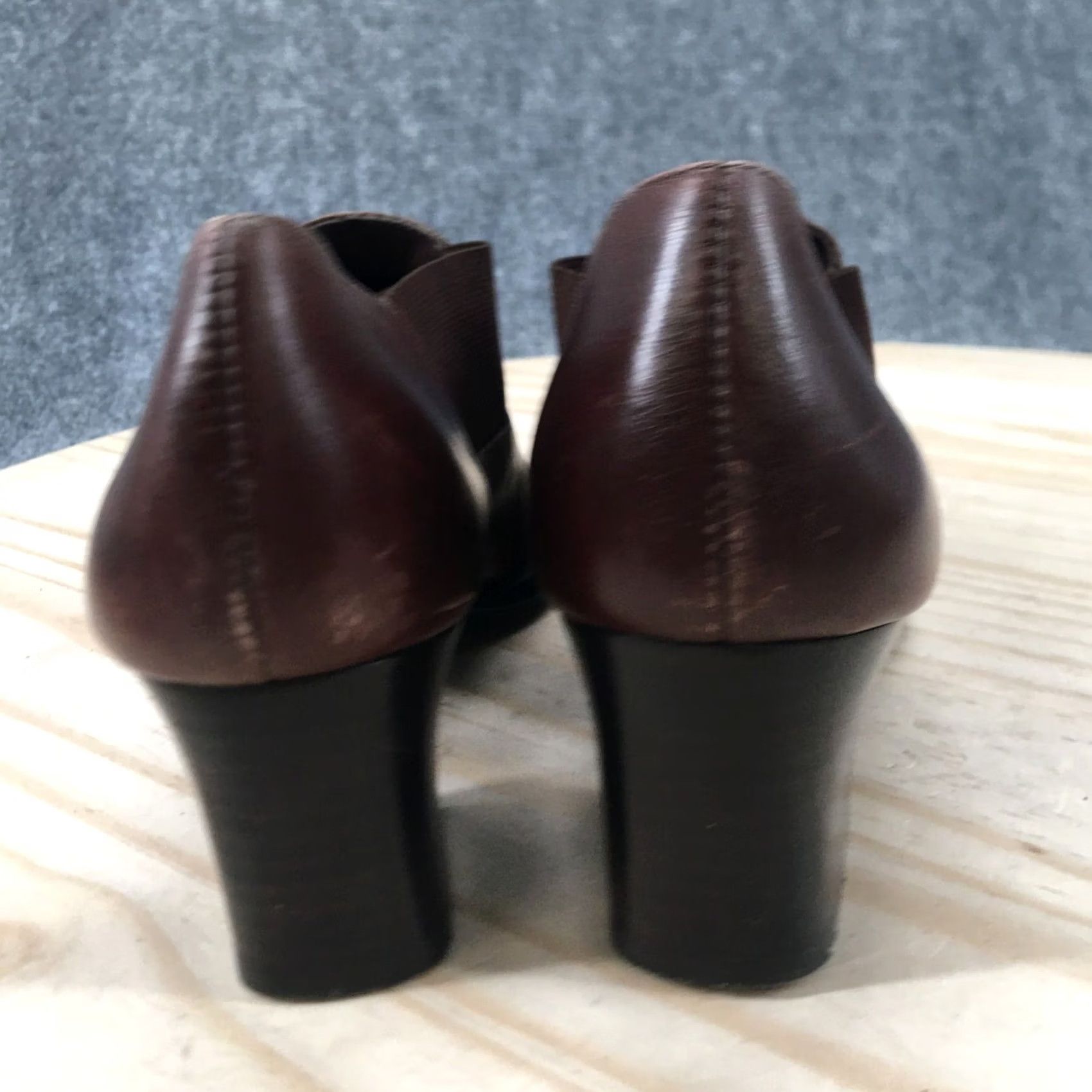 Vintage Aerosoles Boots Womens 8 B Heel An Copter Ankle Booties Brown Leather Block HEEL Casual Shoes Women Size US 8 / IT 38 - 7 Thumbnail