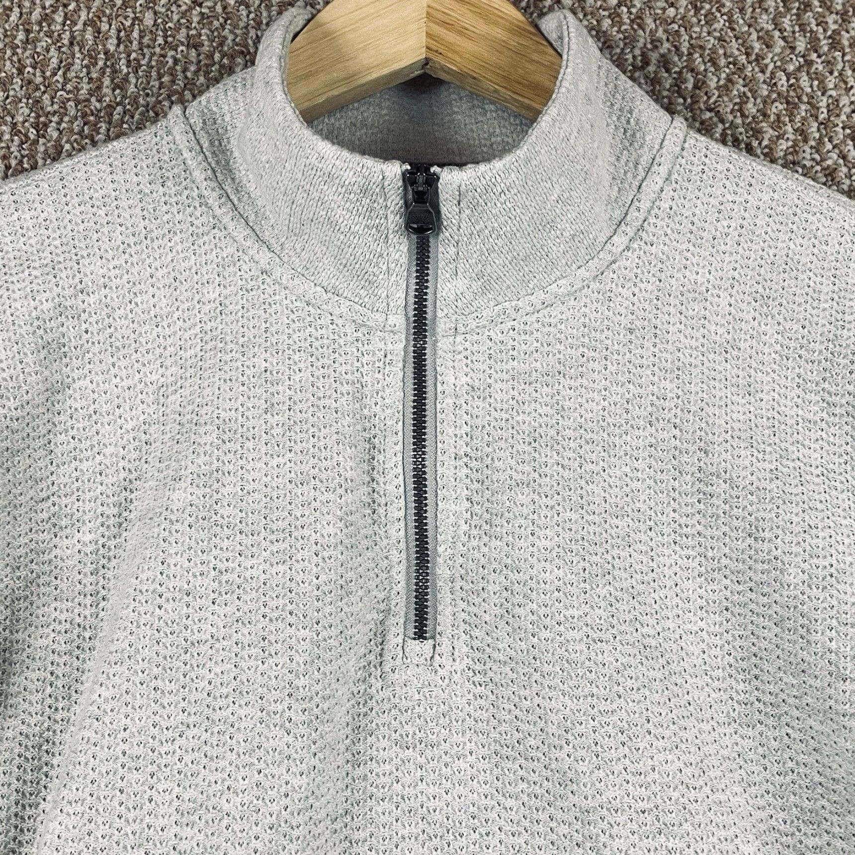 Faherty Faherty Knit 1/4 Zip Sweater XL Gray Cotton Outdoor Pullover Men Regular Knit Style Zipper Logo Casual Size US XL / EU 56 / 4 - 4 Thumbnail