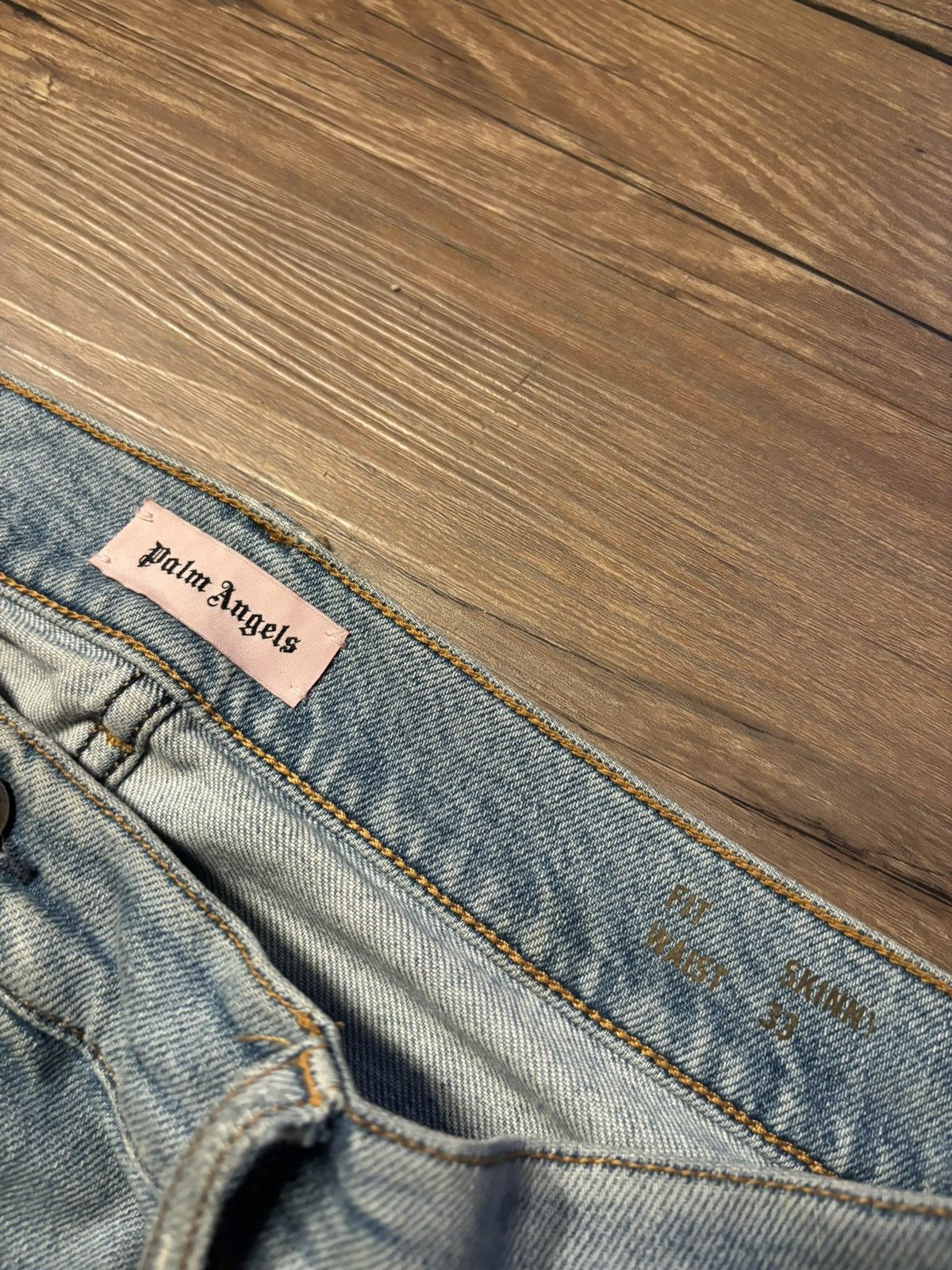 Palm Angels PALM ANGELS JEANS LIGHT-WASH DENIM🌴 Size US 33 - 2 Thumbnail