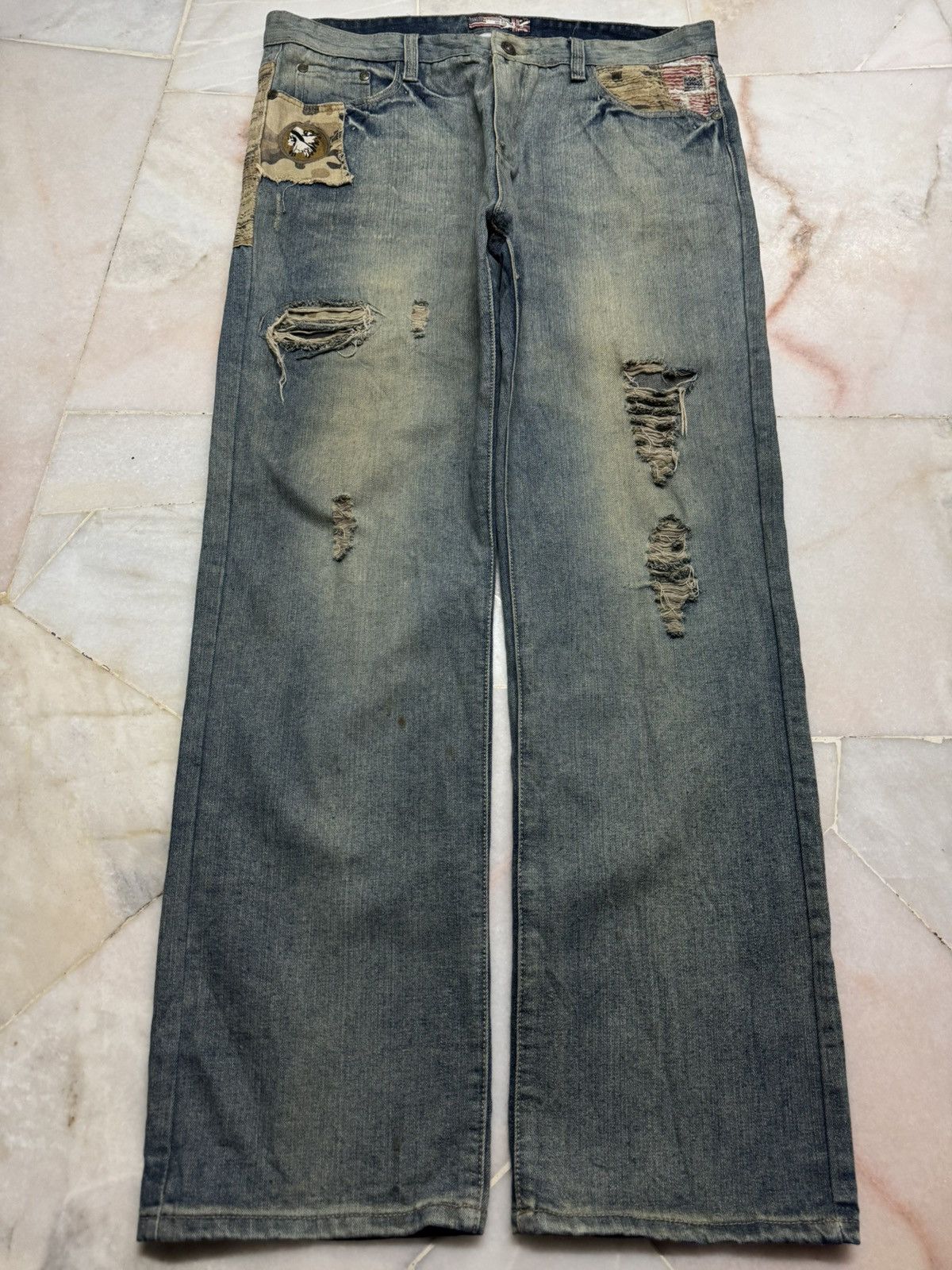 Tornado Mart ❗️BIG SIZE❗️GRUNGE APACHE VINTAGE & DENIM GS-115 MUDMAX CRAZY Size US 39 - 18 Thumbnail