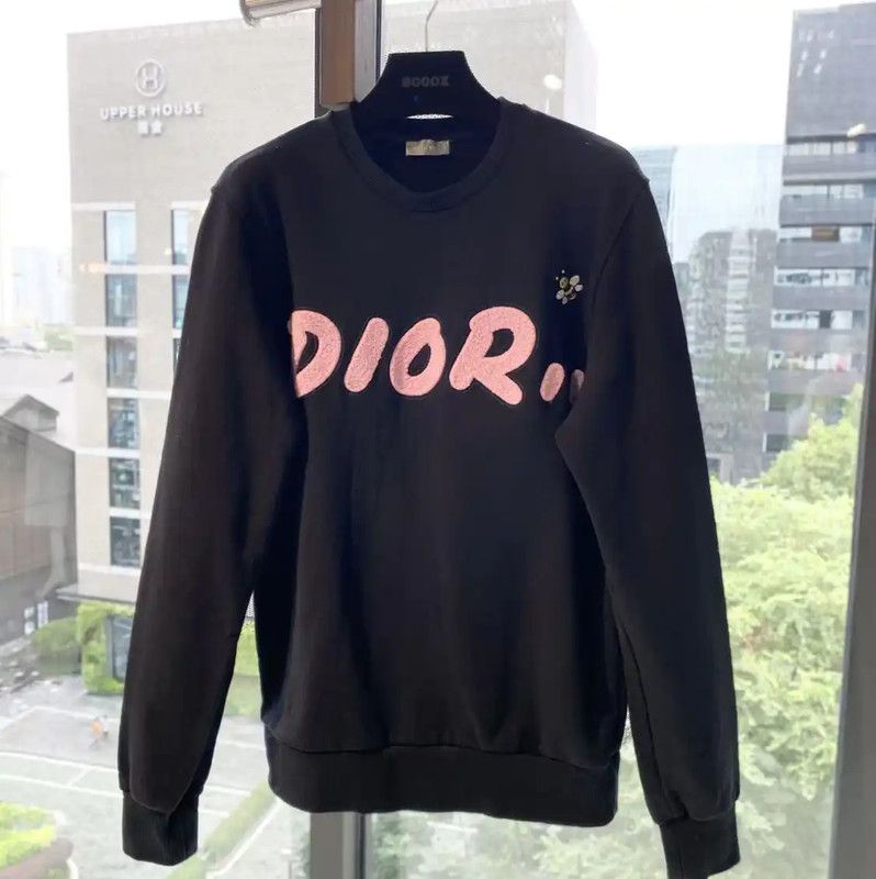 Dior Dior Women's Black Cotton Sweatshirt 0089 Size XS / US 0-2 / IT 36-38 - 1 Thumbnail