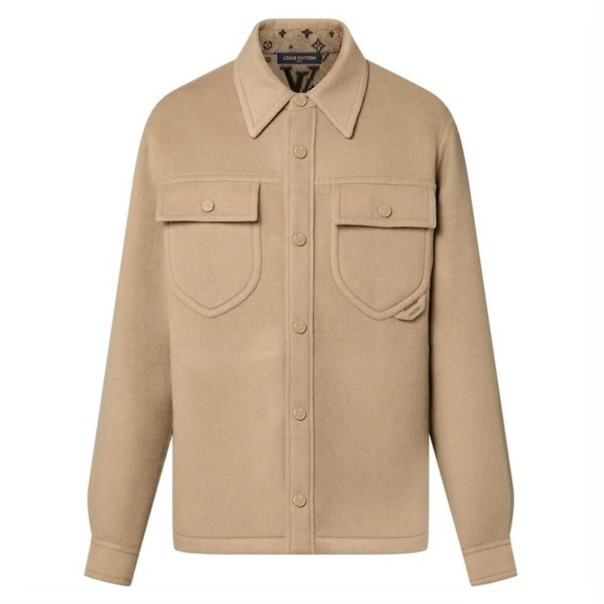 Louis Vuitton Louis Vuitton camel color oversized shirt jacket S Size US S / EU 44-46 / 1 - 1 Thumbnail