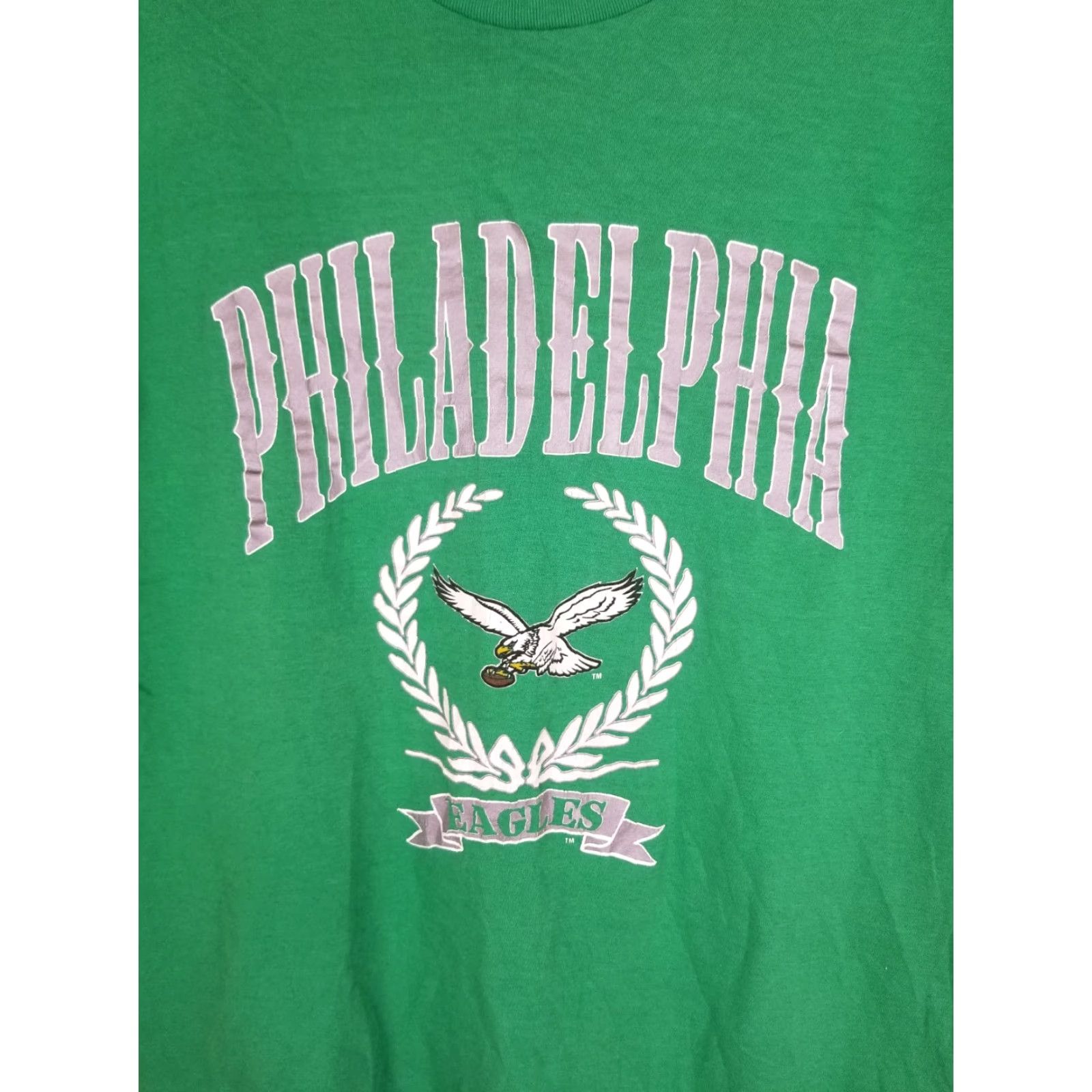 NFL VINTAGE Philadelphia Eagles NFL Football Green 50/50 THIN T-SHIRT SZ MEDIUM Shirt Men Green 80s Sports Logo Eagles Mens Size US M / EU 48-50 / 2 - 2 Thumbnail