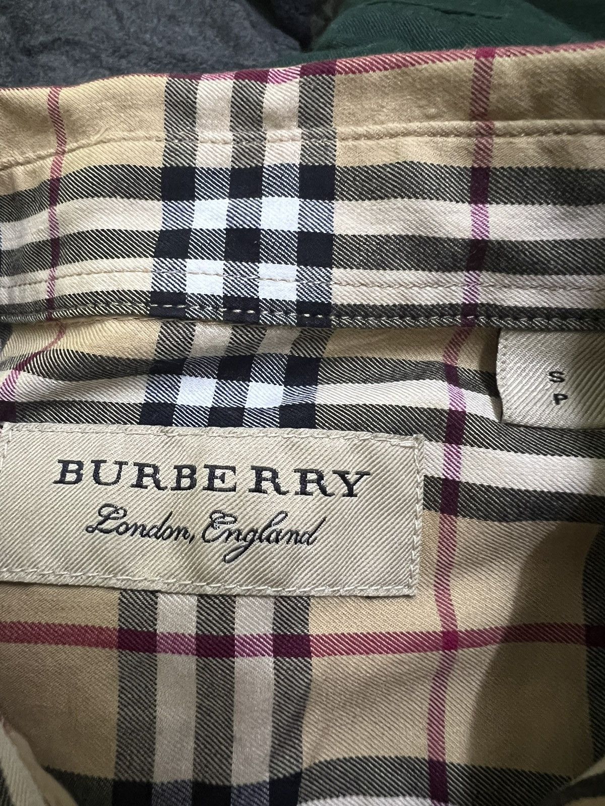 Burberry Burberry Somerton Nova Check Long Sleeve Shirt Men's Small Size US M / EU 48-50 / 2 - 4 Thumbnail