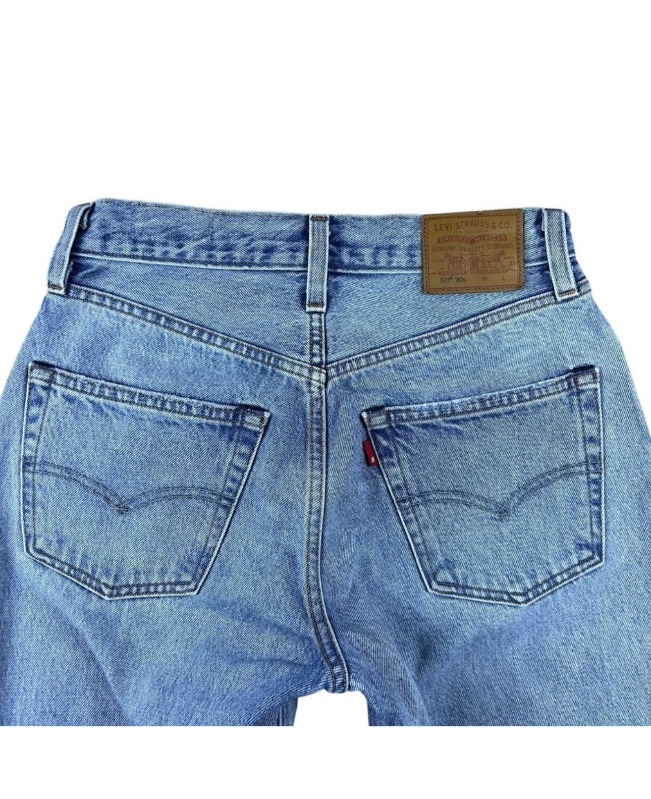 Levi's Vintage Clothing Levis Womens 501 90s Selvedge Jeans 25x30 Blue Straight Leg Size 25" / US 0 / IT 36 - 4 Thumbnail
