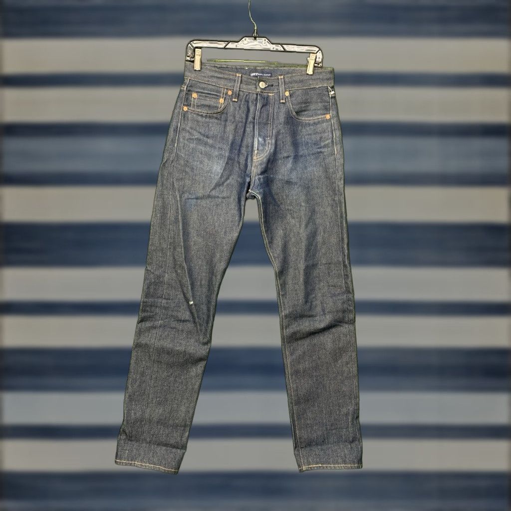 Levi's VINTAGE Levi's 501 Jeans Mens 29x31 Selvedge Denim Dark Wash Made & Crafted 80s Theme Slim Straight Size US 29 - 1 Thumbnail
