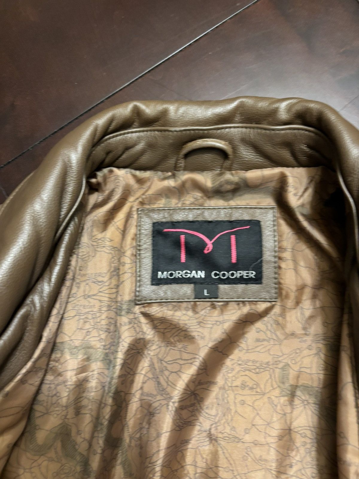 Vintage Vintage Morgan Cooper Leather Jacket Size US L / EU 52-54 / 3 - 3 Thumbnail