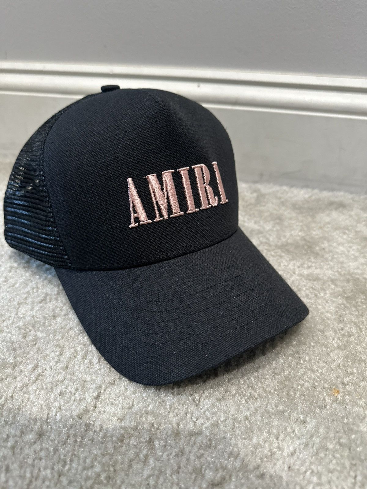 Amiri AMIRI Black Mesh Trucker Hat Size ONE SIZE - 1 Thumbnail