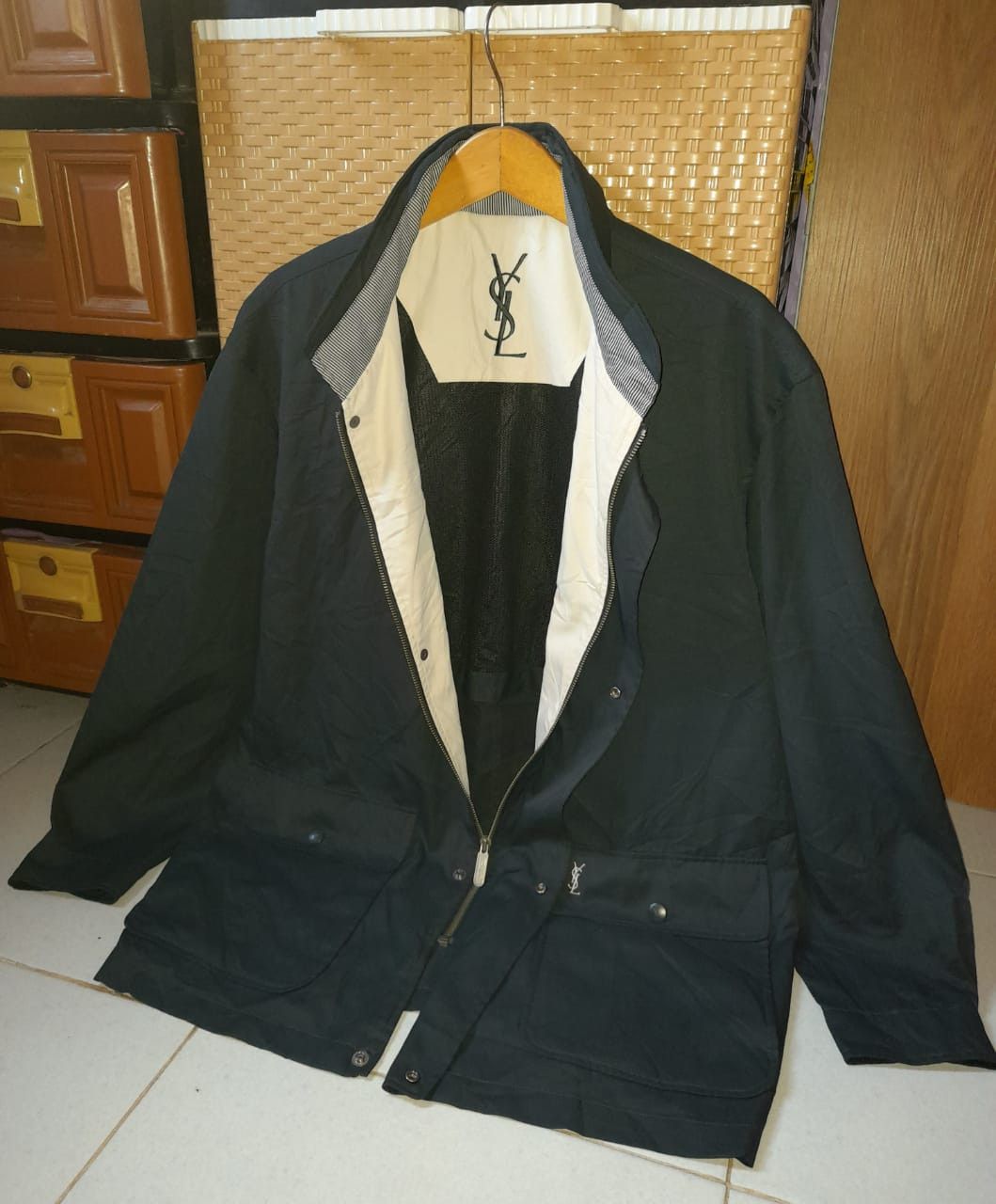 Vintage 💥Big Logo 💥Vintage Yves Saint Laurent x Ysl Jacket Size US L / EU 52-54 / 3 - 4 Thumbnail