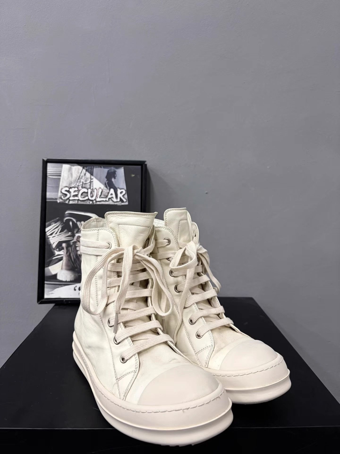 Rick Owens Rick Owens Mainline White High-Top Big Converse K34 Size US 9 / IT 39 - 3 Thumbnail