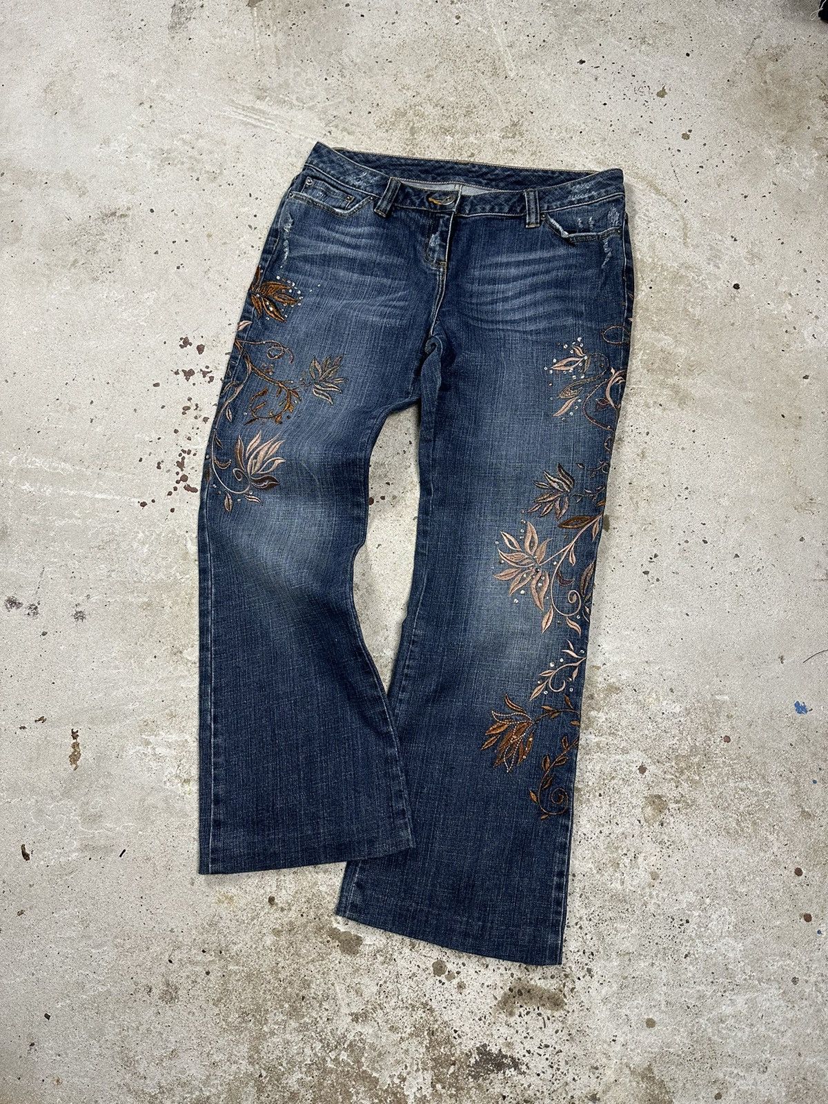 If Six Was Nine Vintage Y2K Flare Bootcut Rhinestones Denim Pants Jeans Size US 30 / EU 46 - 14 Thumbnail