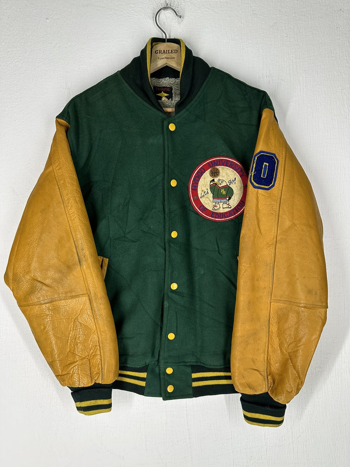 Vintage Vintage Albatross Since1982 Varsity Leather Jacket Size US M / EU 48-50 / 2 - 2 Thumbnail