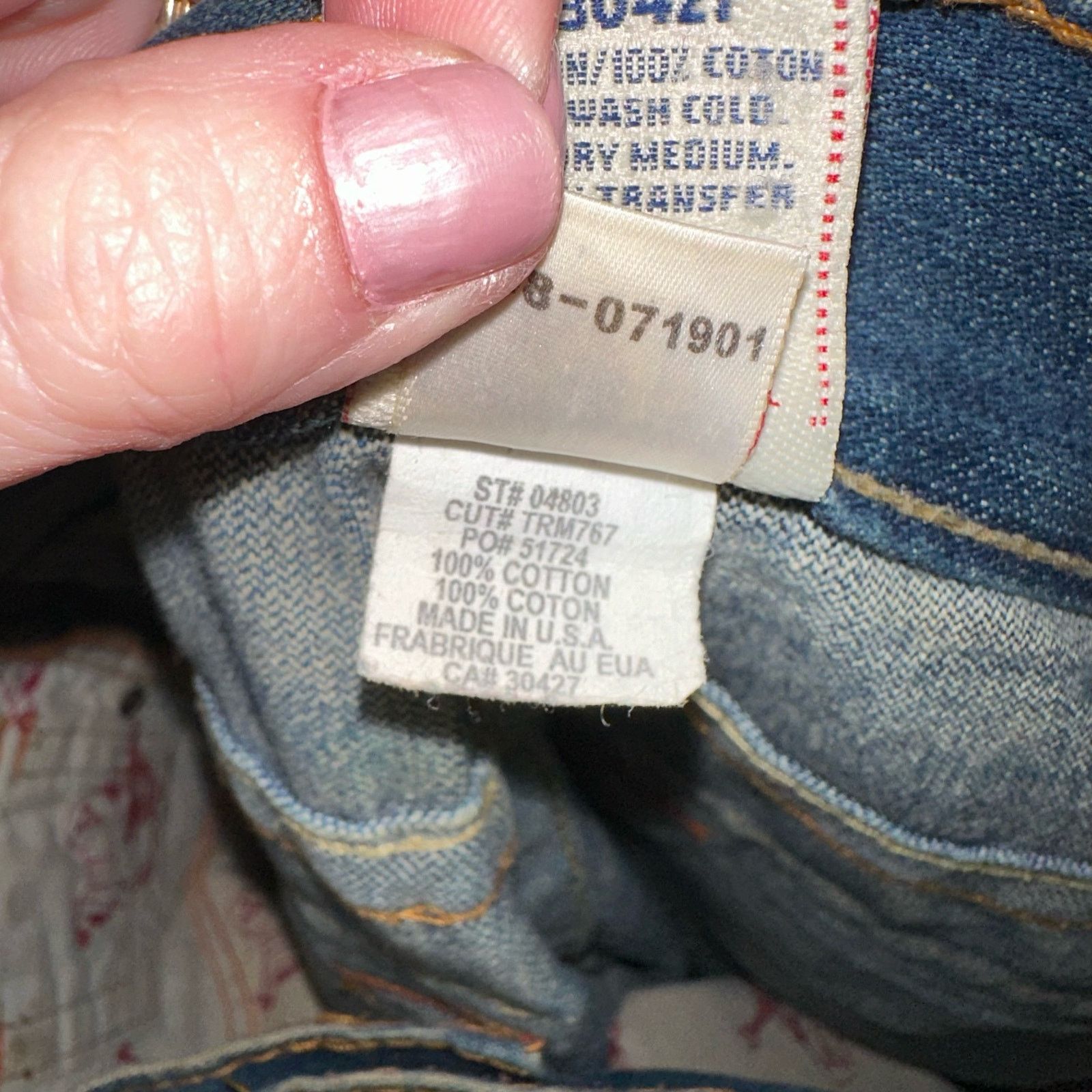 True Religion True Religion Joey Flared Denim Jeans Size 35" - 5 Thumbnail