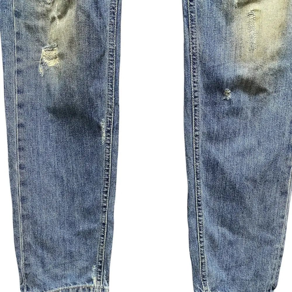 HYDROGEN Hydrogen Luxury Sportwear Jeans Distressed Bones Design Size US 31 - 11 Thumbnail