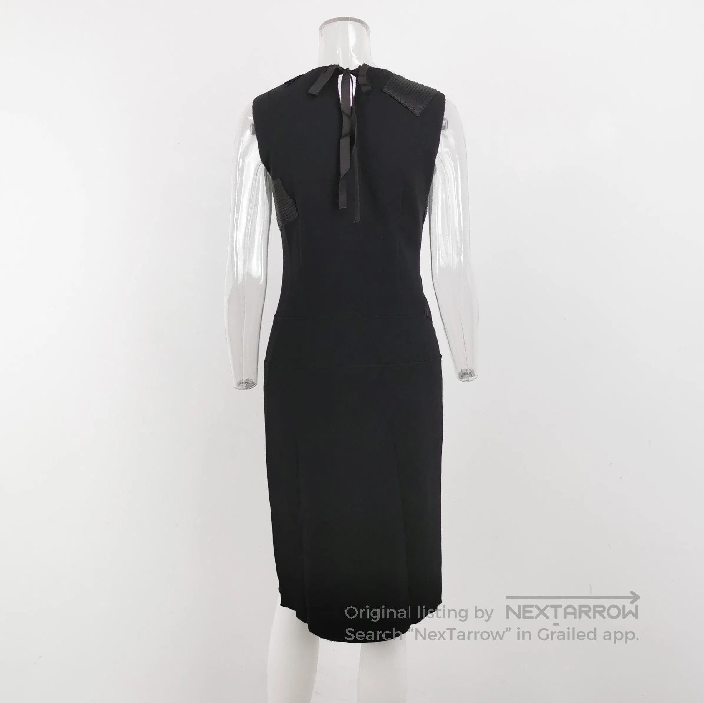 Prada Prada Wool Sleeveless Patchwork Dress . Size L / US 10 / IT 46 - 2 Thumbnail