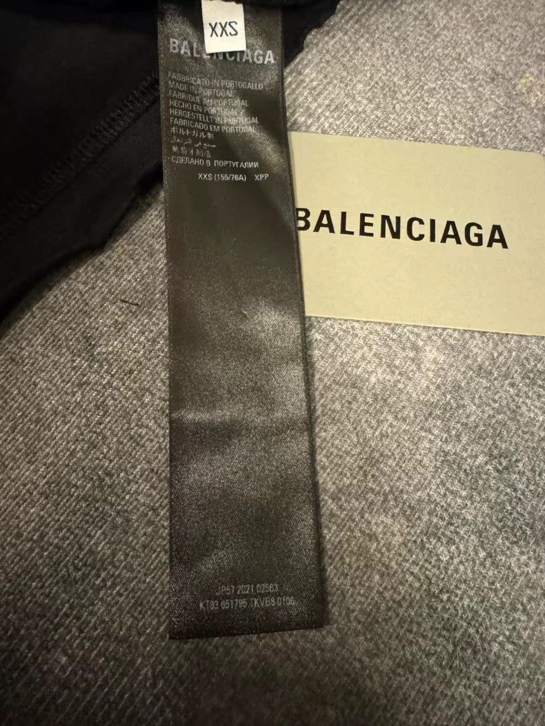 Balenciaga Balenciaga Printed logo destroys black short sleeves Size US XXS / EU 40 - 4 Thumbnail